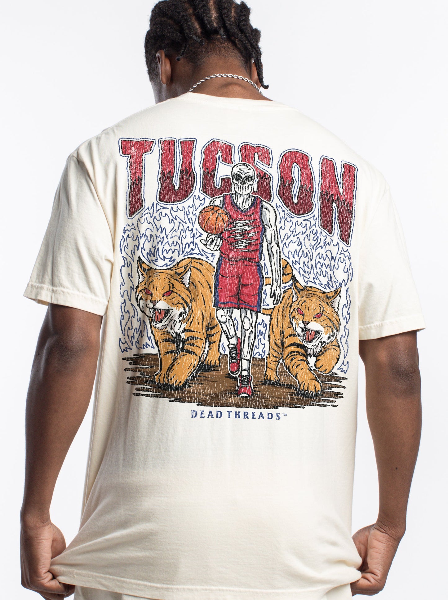 TUCSON BASKETBALL - “3 SKULL” PREMIUM T - SHIRT – T-Shirt – Dead Threads Apparel