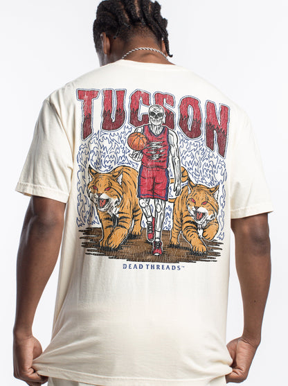 TUCSON BASKETBALL - “3 SKULL” PREMIUM T - SHIRT – T-Shirt – Dead Threads Apparel