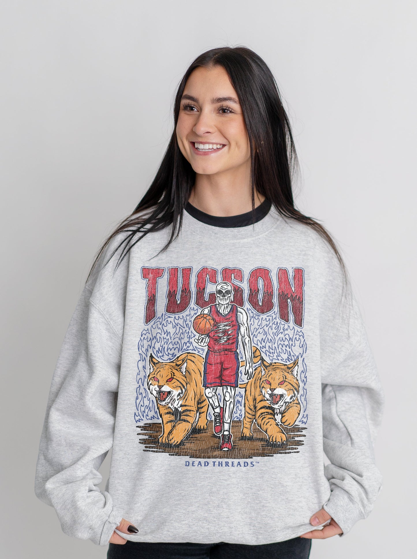 TUCSON BASKETBALL CREWNECK SWEATSHIRT – Sweatshirt – Dead Threads Apparel