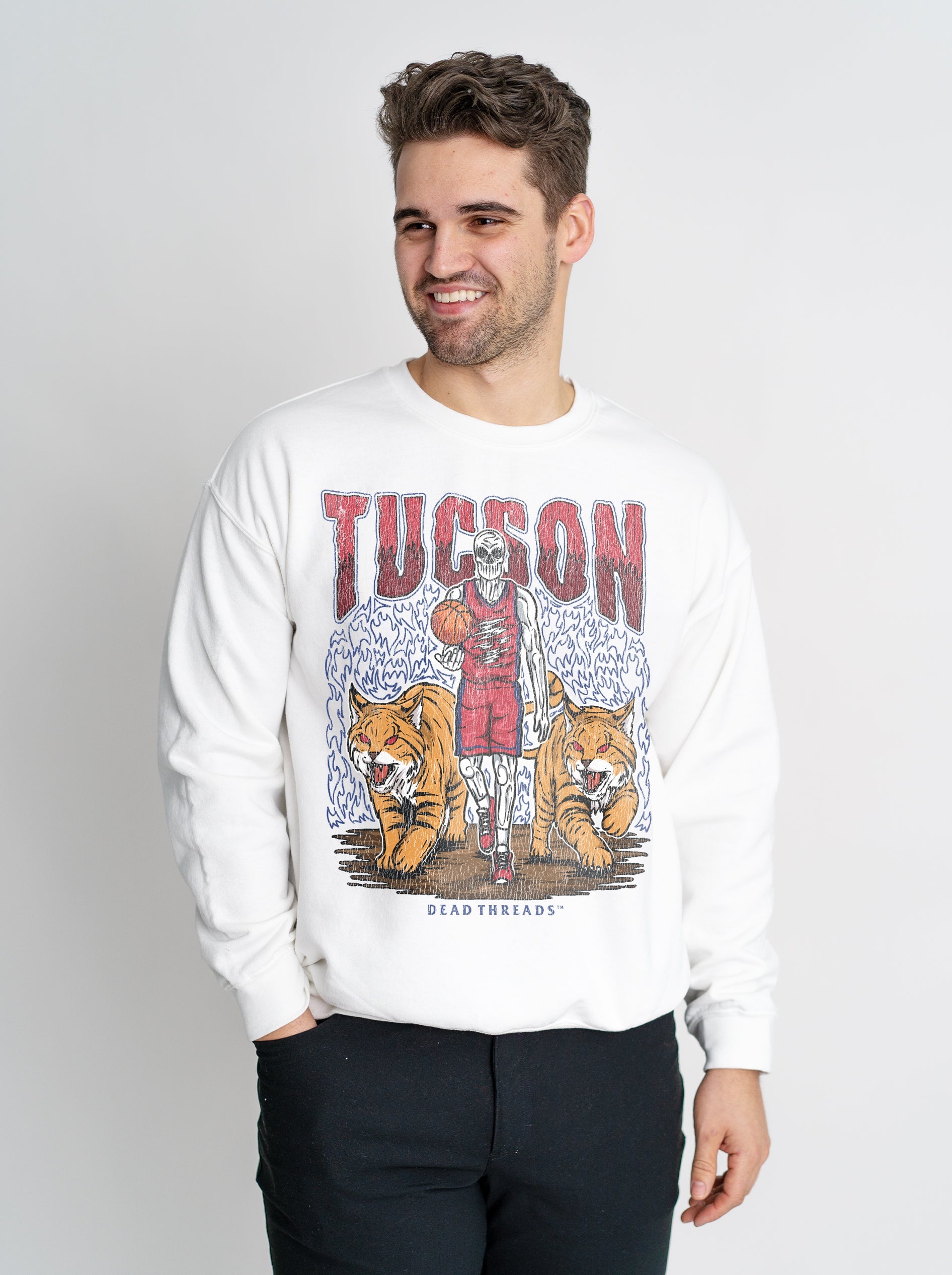 TUCSON BASKETBALL CREWNECK SWEATSHIRT – Sweatshirt – Dead Threads Apparel