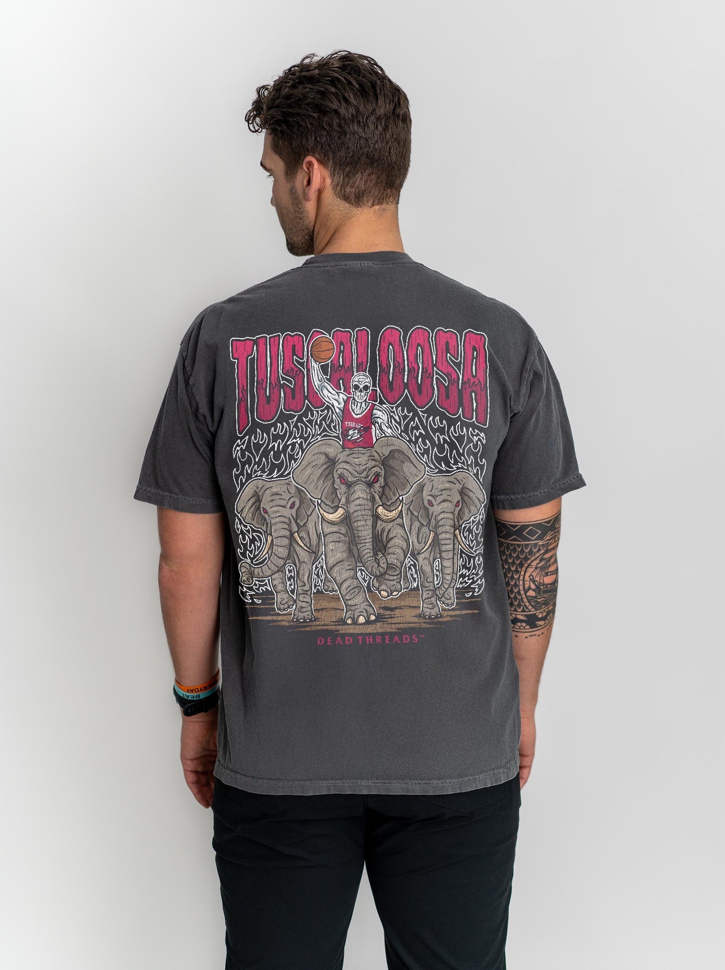 TUSCALOOSA BASKETBALL - “3 SKULL” PREMIUM T - SHIRT – T-Shirt – Dead Threads Apparel