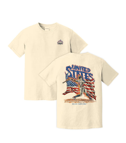 USA BASEBALL - “3 SKULL” PREMIUM T - SHIRT – T-Shirt – Dead Threads Apparel