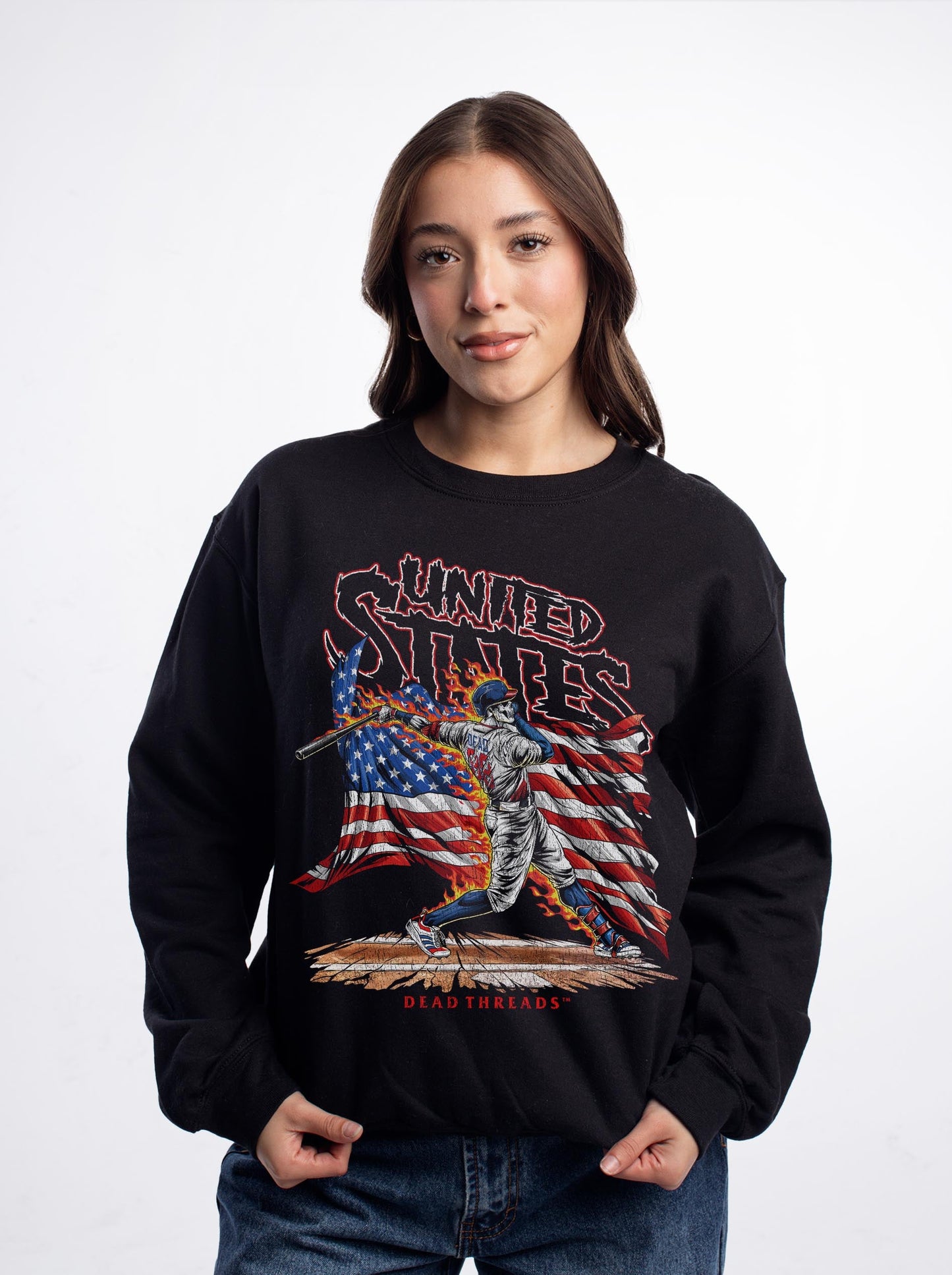 USA BASEBALL CREWNECK SWEATSHIRT – Sweatshirt – Dead Threads Apparel