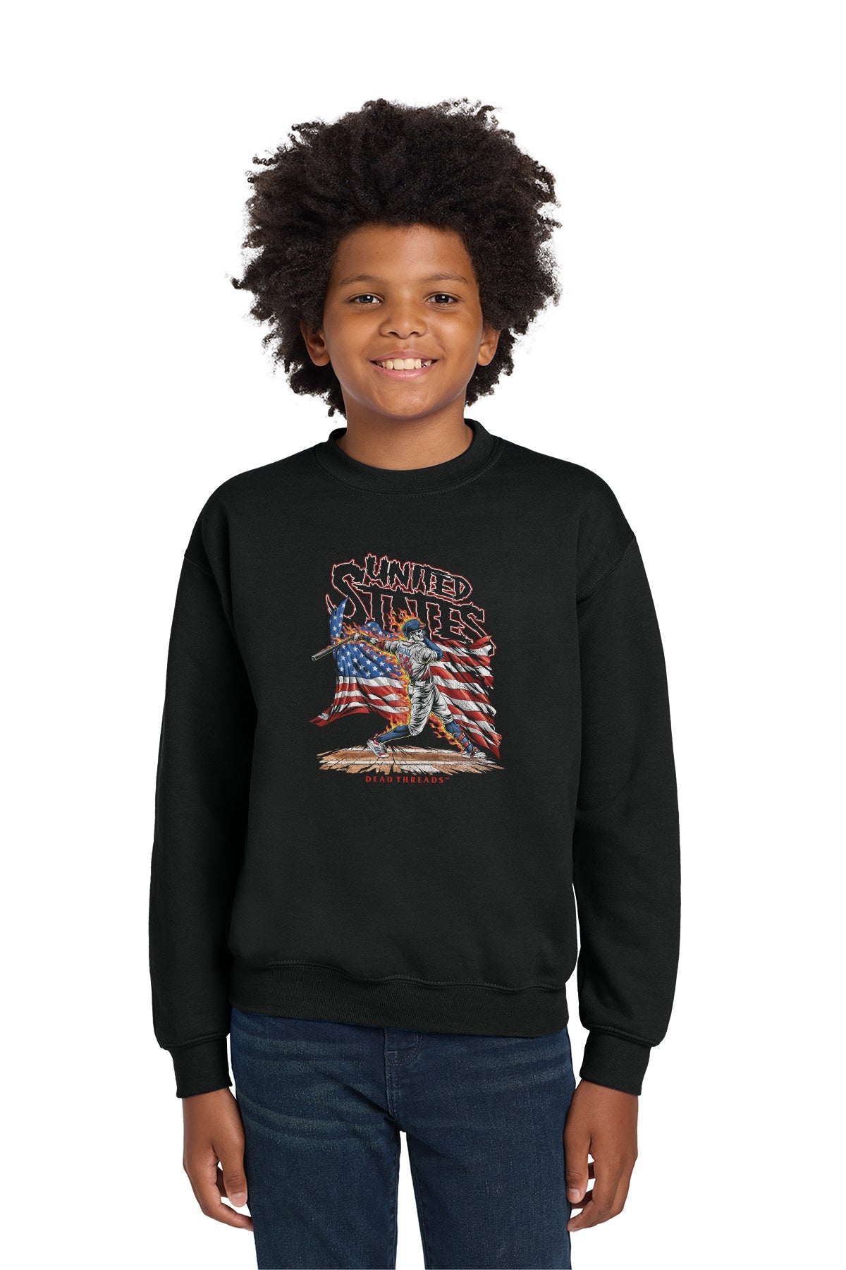 USA BASEBALL KIDS CREWNECK SWEATSHIRT – Kids clothes – Dead Threads Apparel