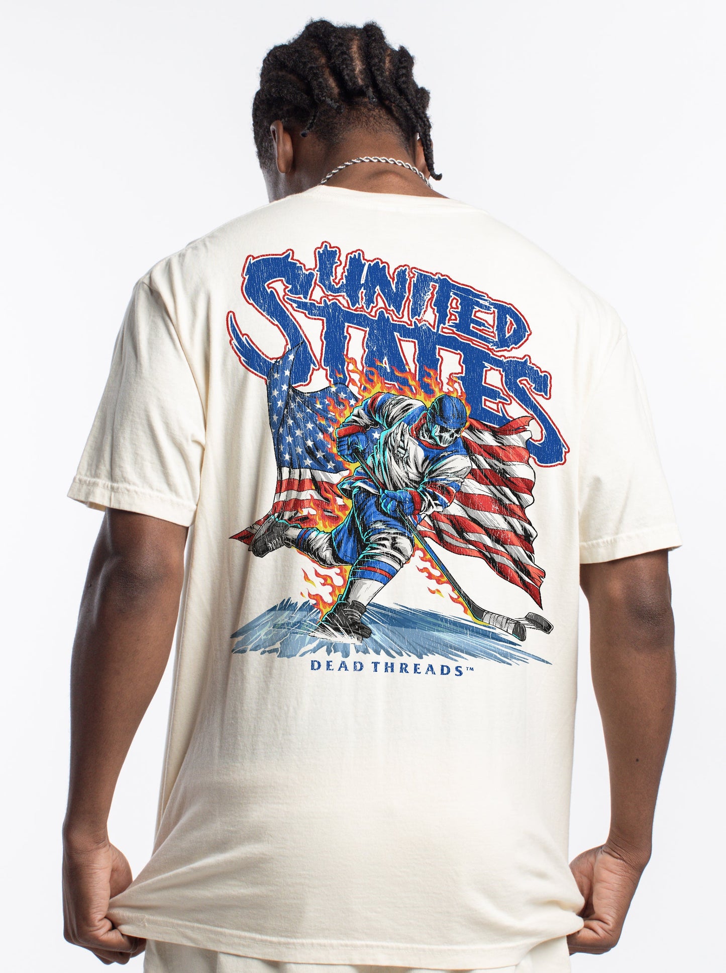 USA HOCKEY v1 - “3 SKULL” PREMIUM T - SHIRT (LIMITED) – T-Shirt – Dead Threads Apparel