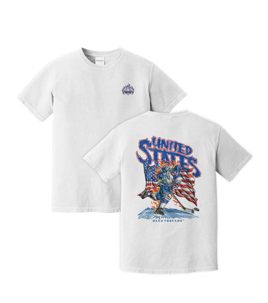USA HOCKEY v1 - “3 SKULL” PREMIUM T - SHIRT (LIMITED) – T-Shirt – Dead Threads Apparel