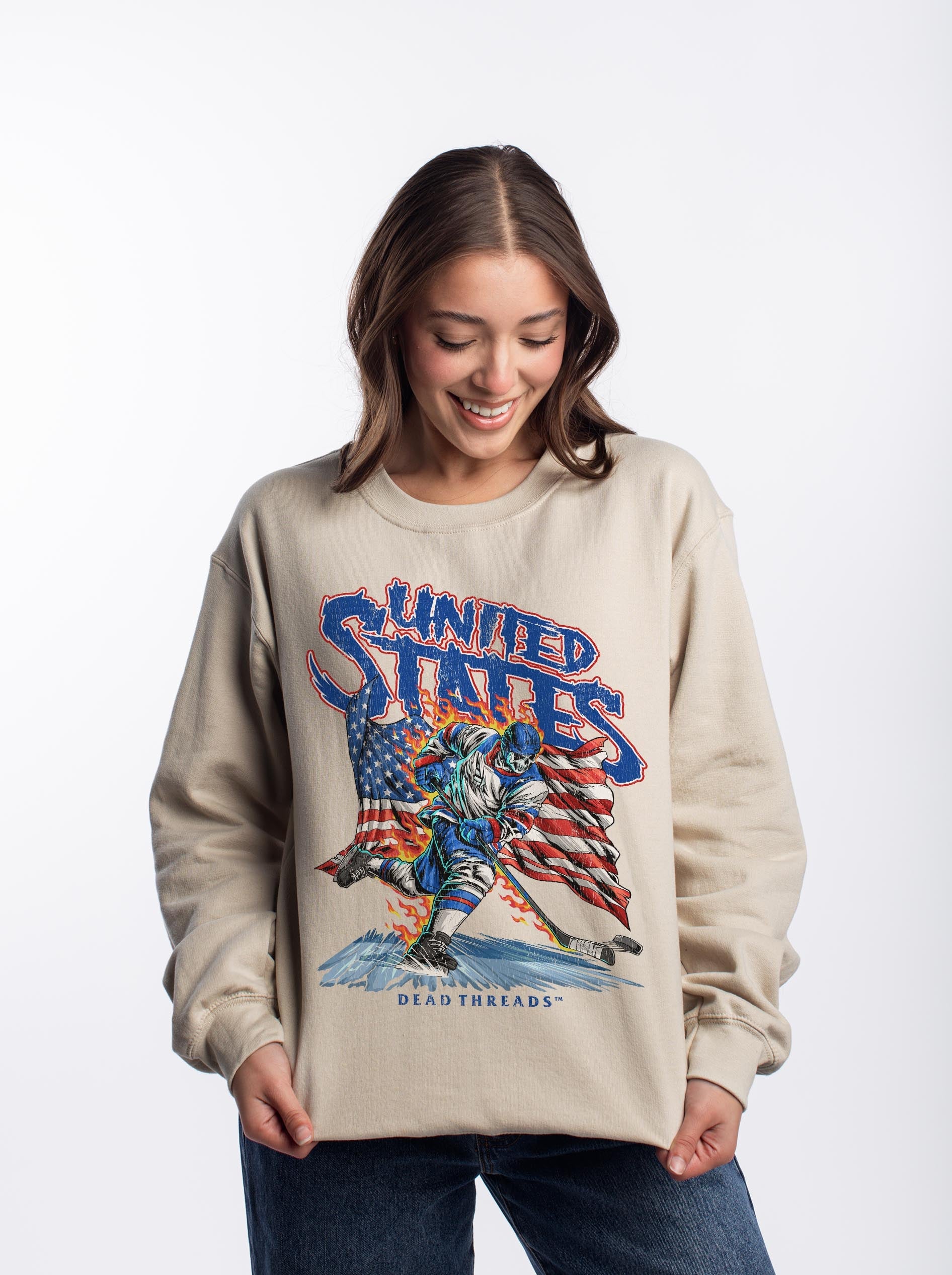 USA HOCKEY v1 CREWNECK SWEATSHIRT – Sweatshirt – Dead Threads Apparel
