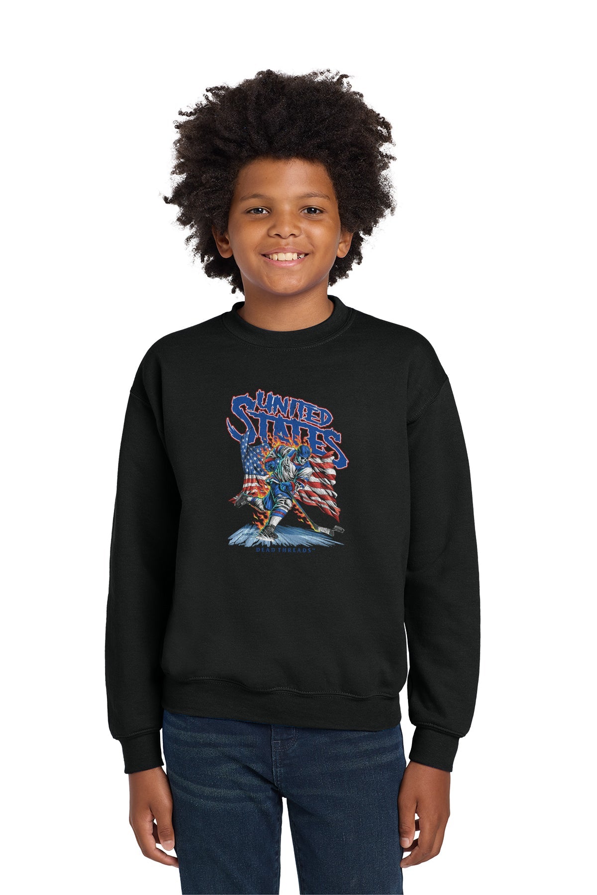 USA HOCKEY v1 KIDS CREWNECK SWEATSHIRT (LIMITED) – Kids clothes – Dead Threads Apparel