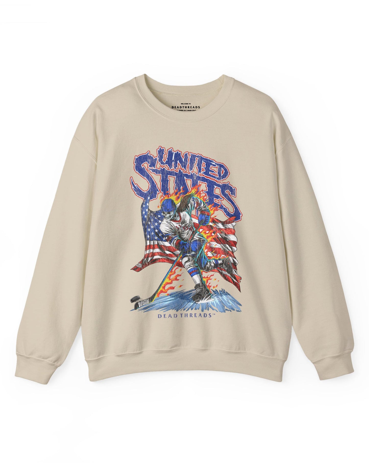 USA HOCKEY v1 (WOMEN) CREWNECK SWEATSHIRT – Sweatshirt – Dead Threads Apparel