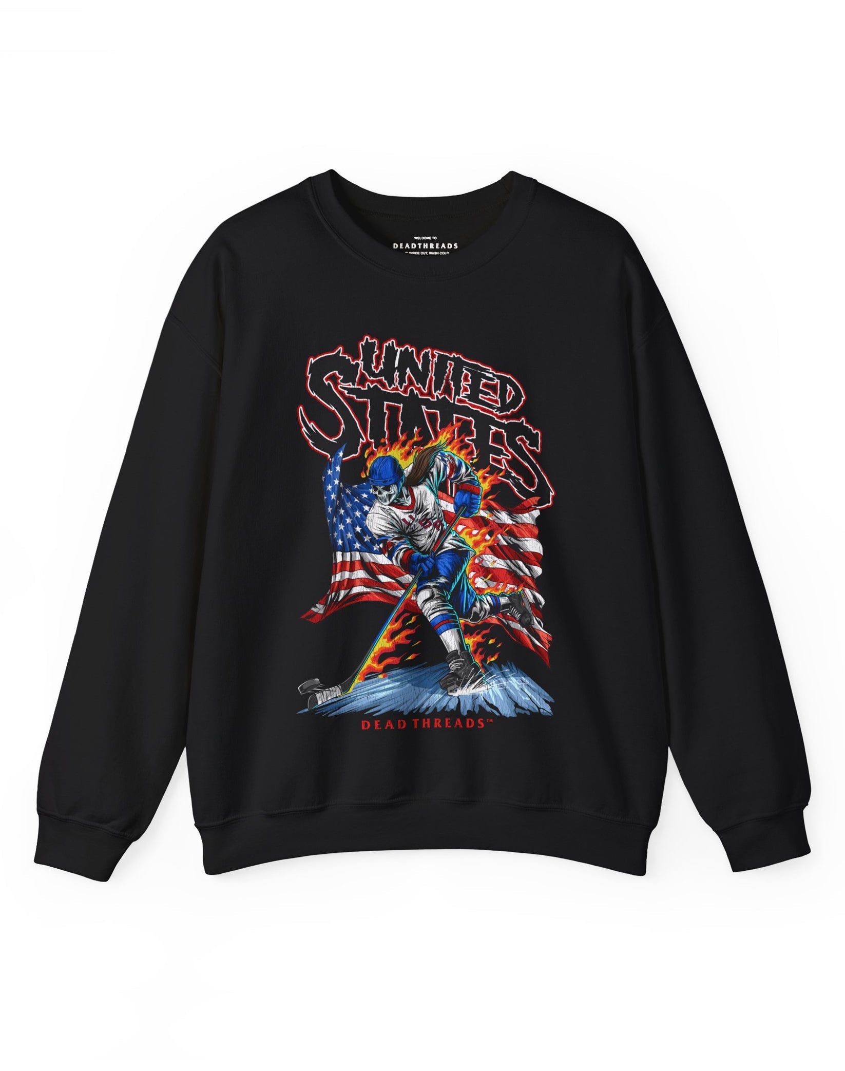 USA HOCKEY v1 (WOMEN) CREWNECK SWEATSHIRT – Sweatshirt – Dead Threads Apparel
