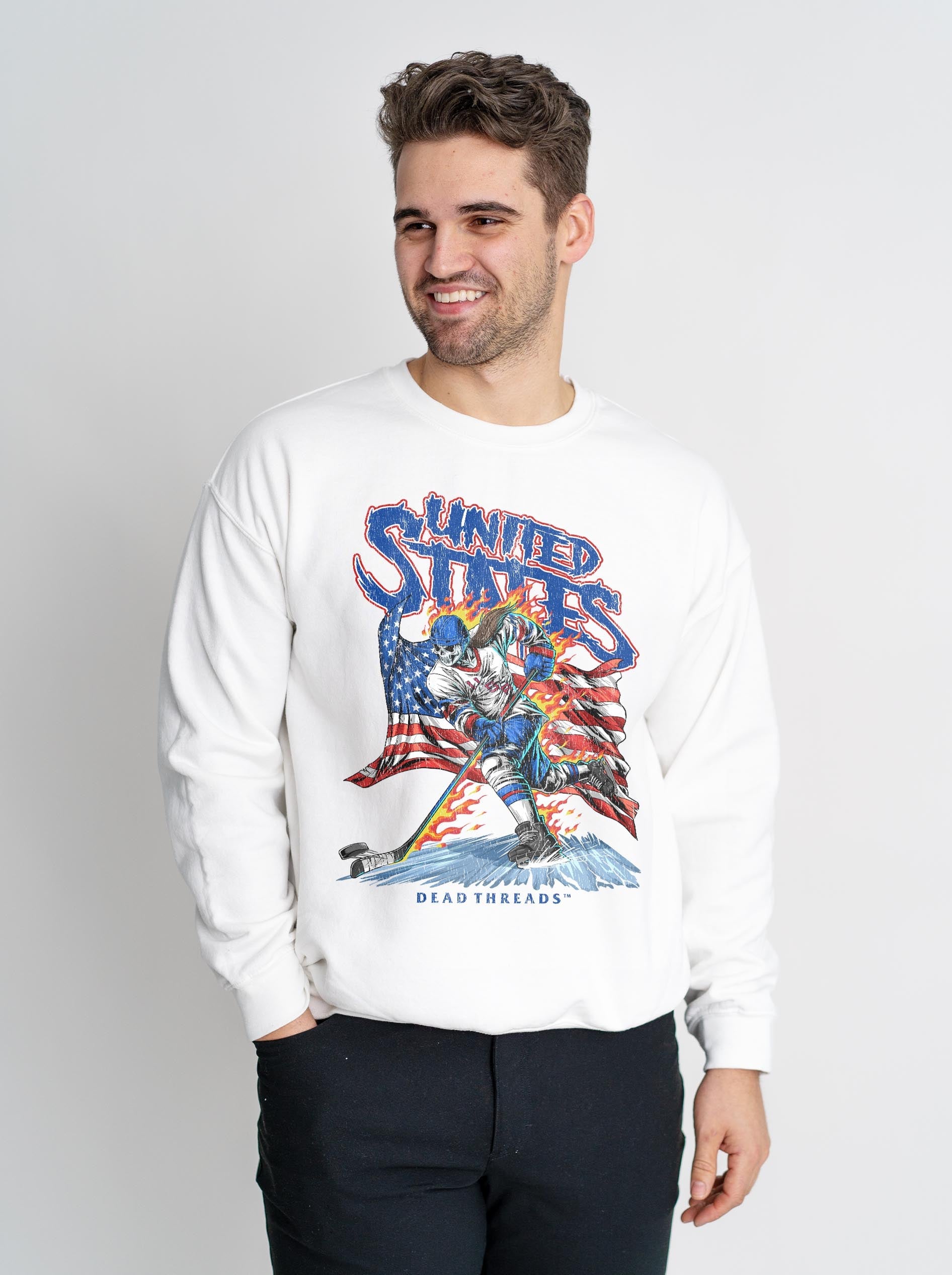 USA HOCKEY v1 (WOMEN) CREWNECK SWEATSHIRT – Sweatshirt – Dead Threads Apparel