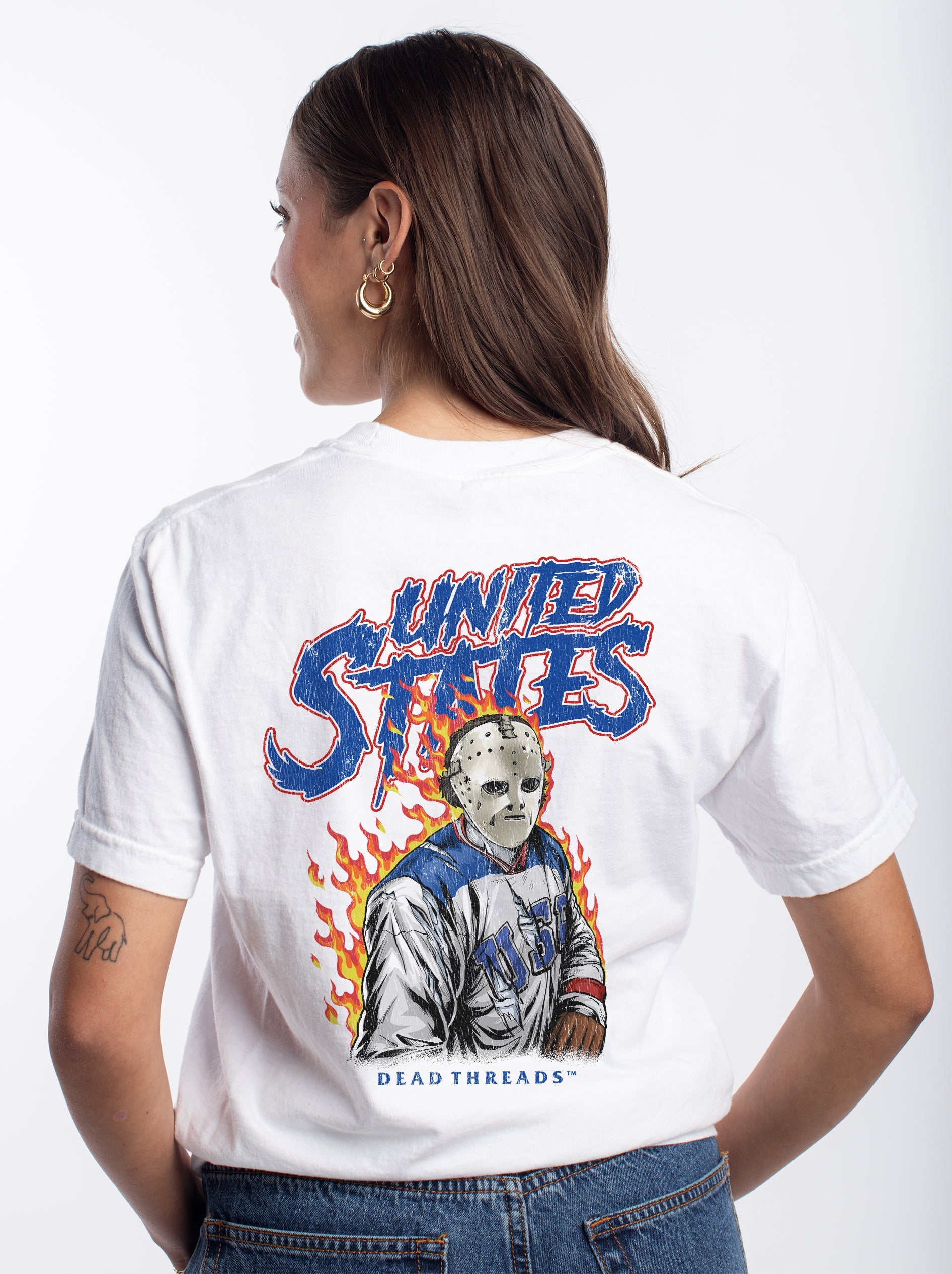 USA HOCKEY v2 - “3 SKULL” PREMIUM T - SHIRT – T-Shirt – Dead Threads Apparel