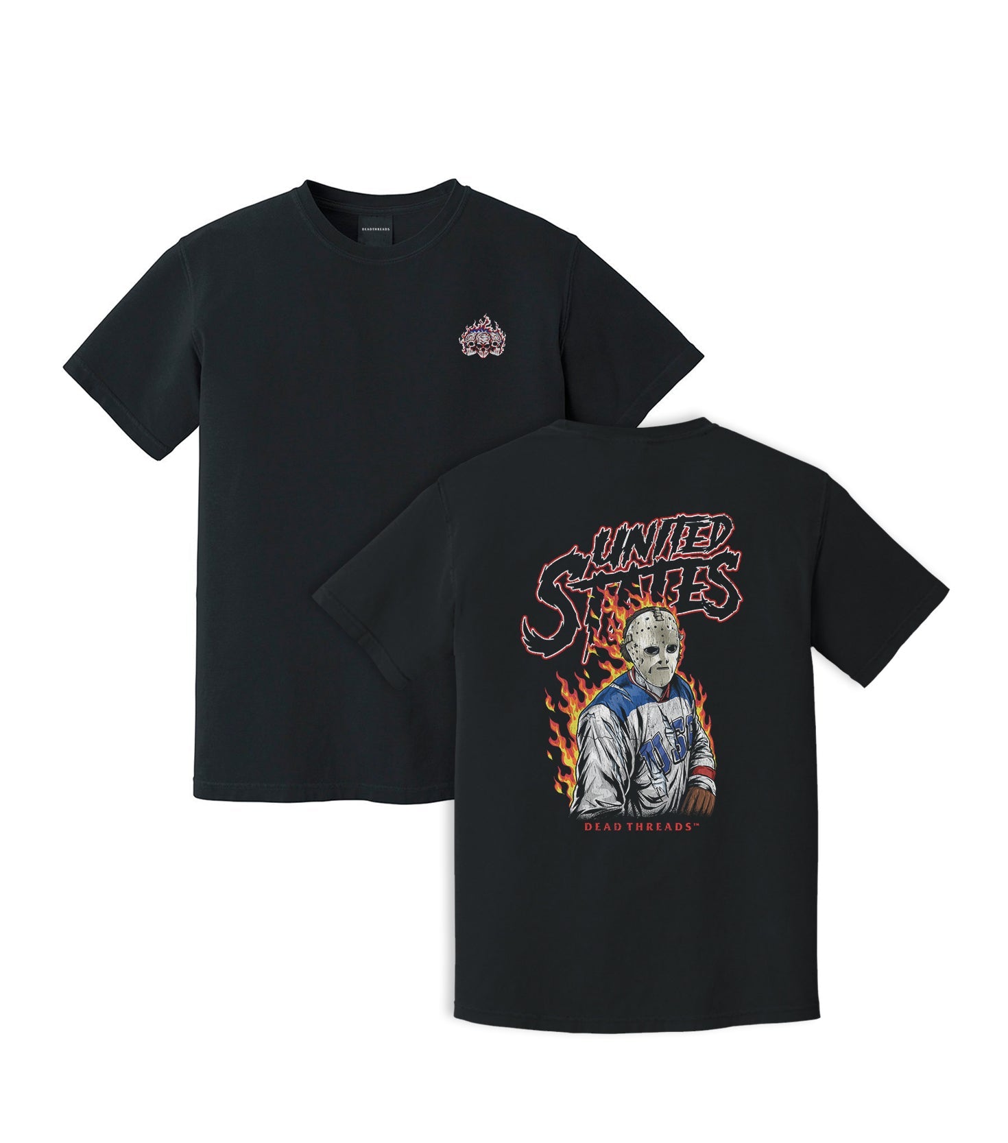 USA HOCKEY v2 - “3 SKULL” PREMIUM T - SHIRT – T-Shirt – Dead Threads Apparel