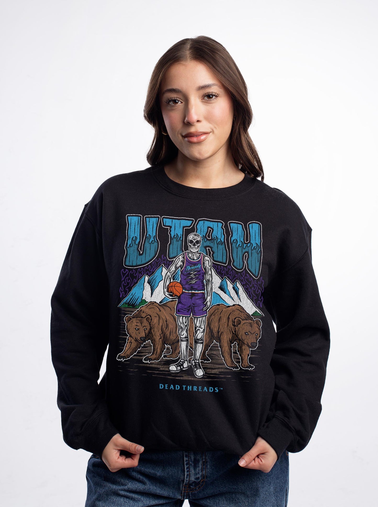 UTAH BASKETBALL CREWNECK SWEATSHIRT – Sweatshirt – Dead Threads Apparel
