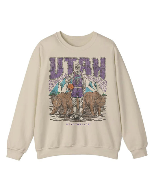 UTAH BASKETBALL CREWNECK SWEATSHIRT – Sweatshirt – Dead Threads Apparel
