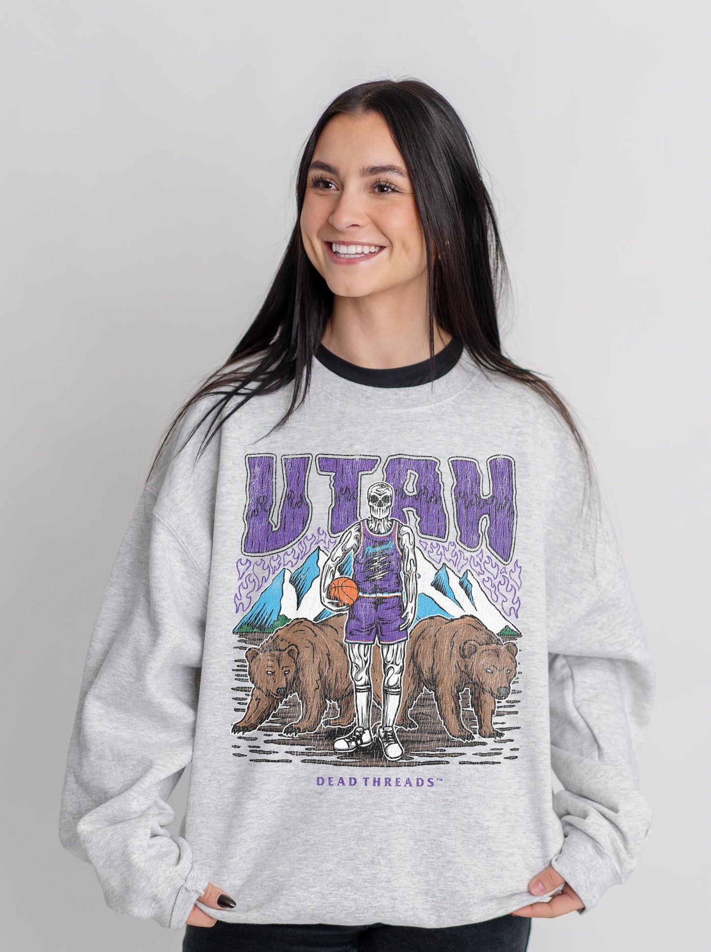 UTAH BASKETBALL CREWNECK SWEATSHIRT – Sweatshirt – Dead Threads Apparel