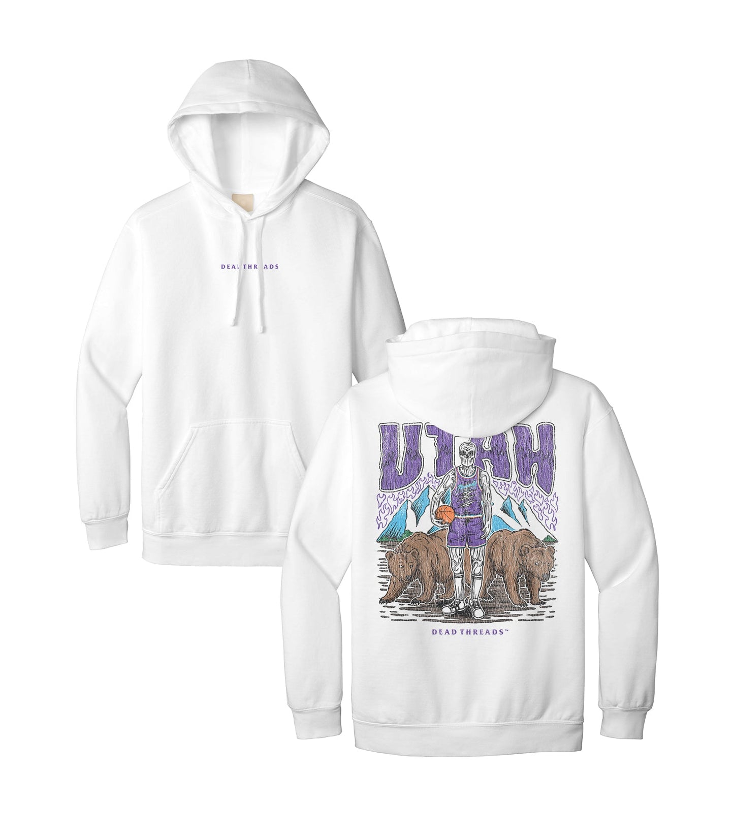 UTAH BASKETBALL - “DT ESSENTIAL" HOODIE – Hoodie – Dead Threads Apparel