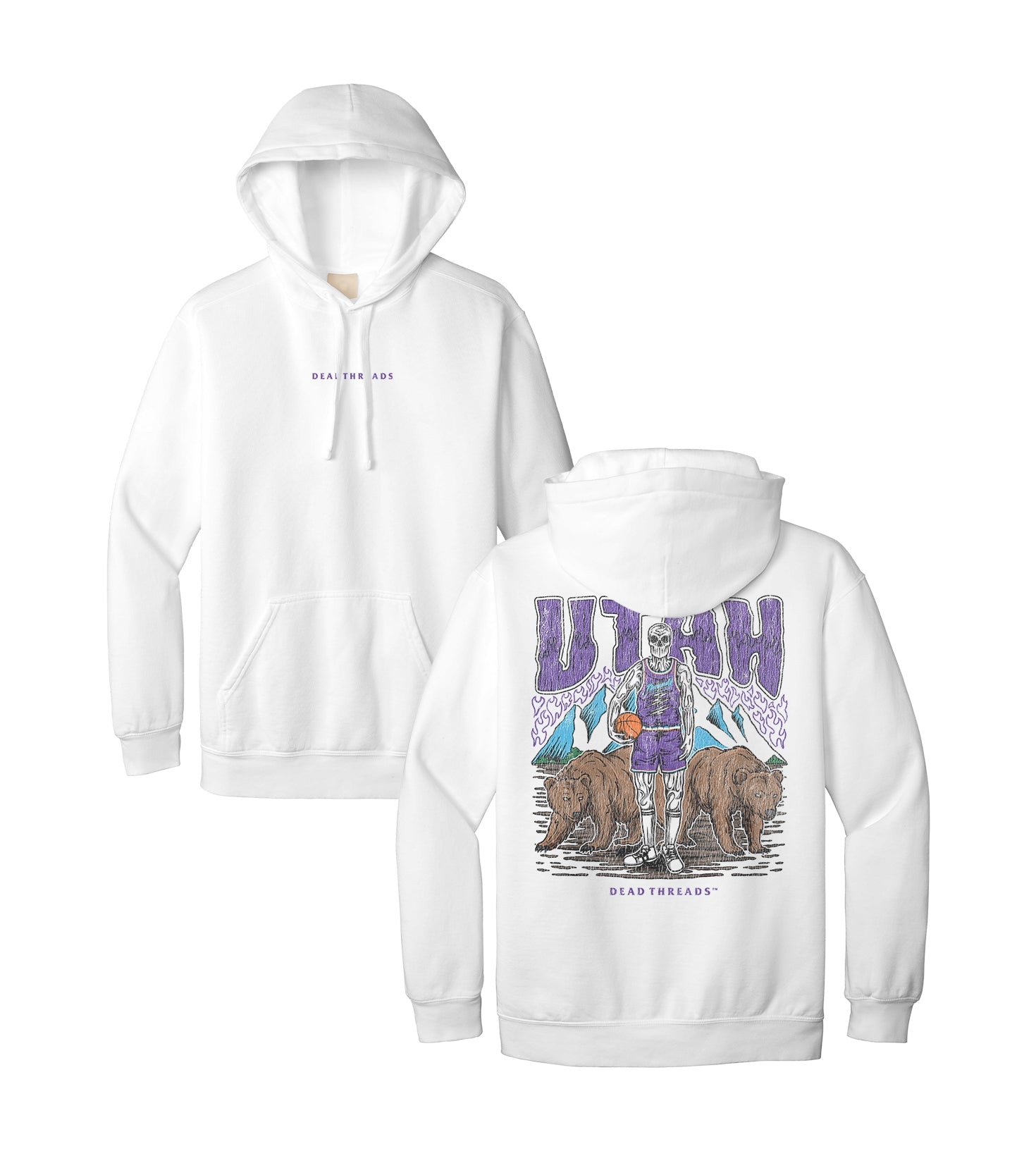 UTAH BASKETBALL - “DT ESSENTIAL" HOODIE – Hoodie – Dead Threads Apparel