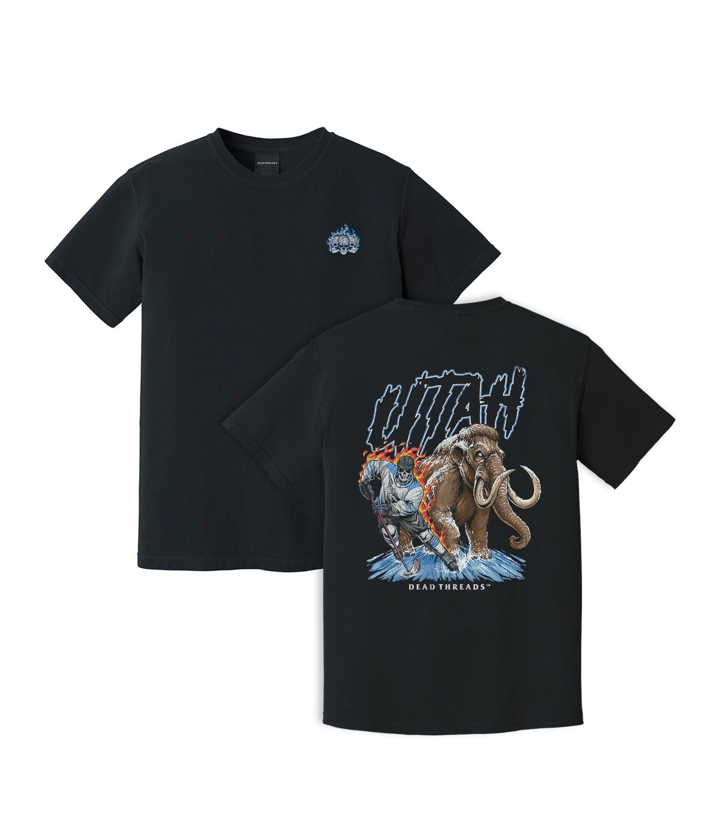 UTAH HOCKEY - “3 SKULL” PREMIUM T - SHIRT – T-Shirt – Dead Threads Apparel
