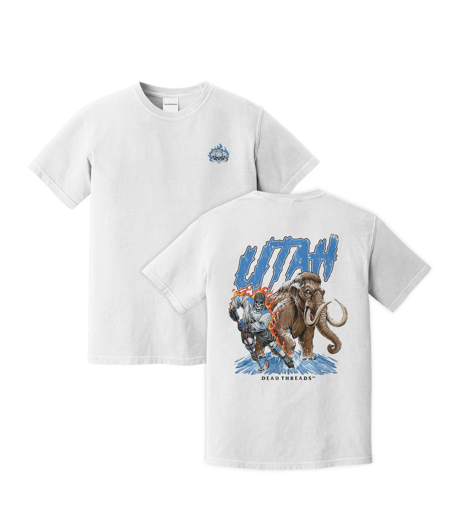 UTAH HOCKEY - “3 SKULL” PREMIUM T - SHIRT – T-Shirt – Dead Threads Apparel