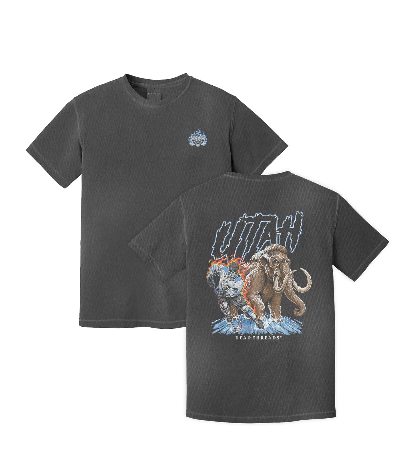 UTAH HOCKEY - “3 SKULL” PREMIUM T - SHIRT – T-Shirt – Dead Threads Apparel