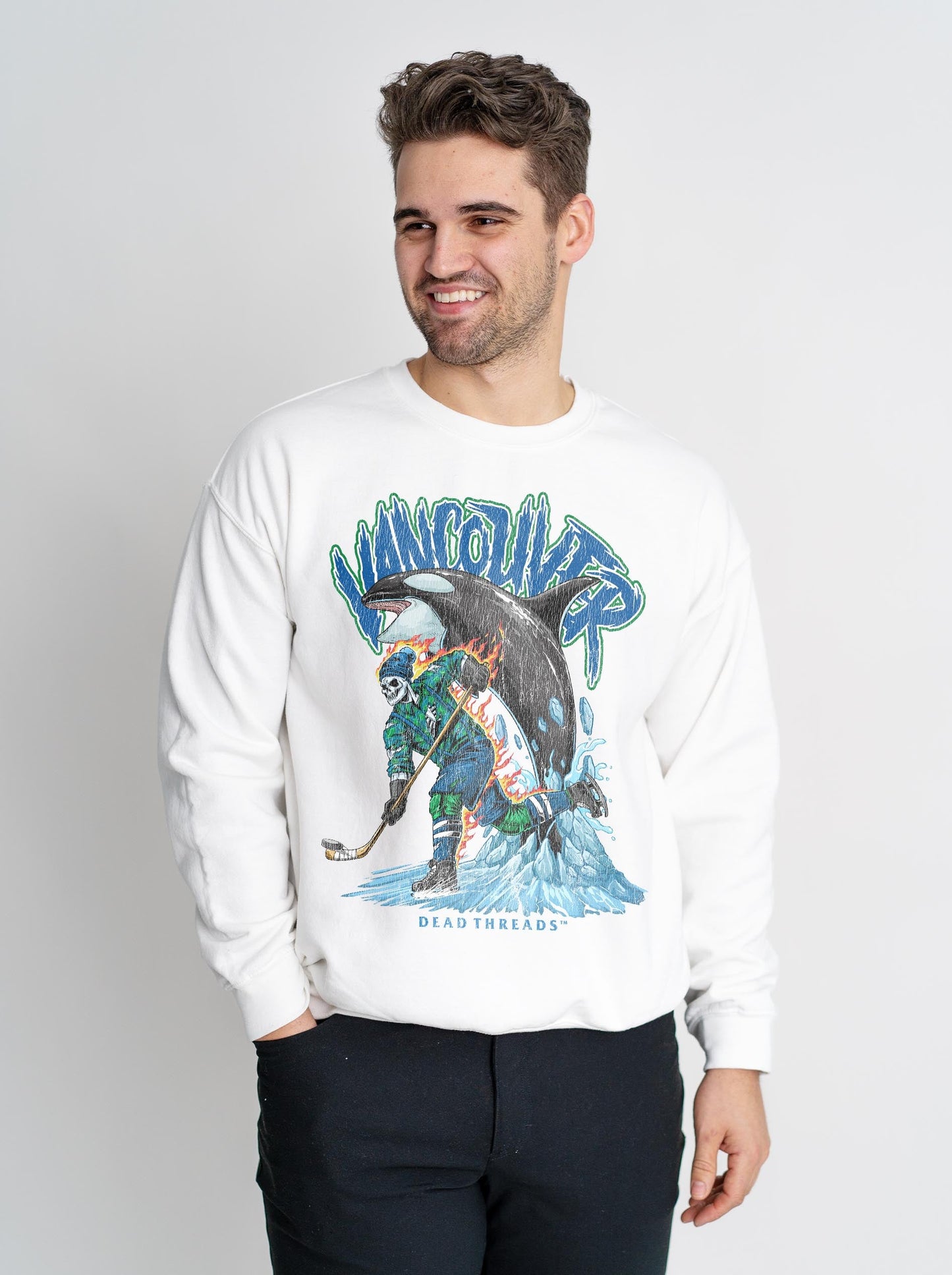 VANCOUVER HOCKEY CREWNECK SWEATSHIRT – Sweatshirt – Dead Threads Apparel
