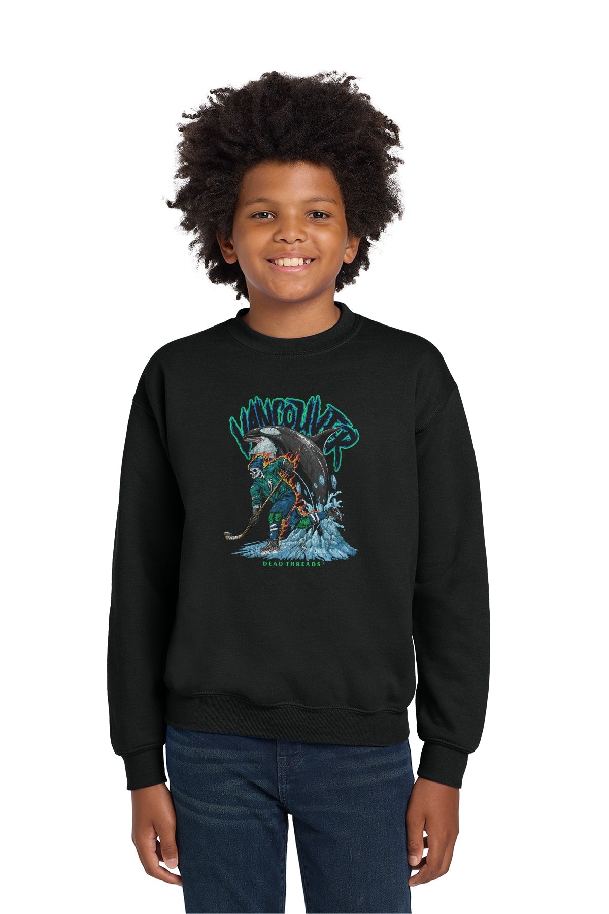 VANCOUVER HOCKEY KIDS CREWNECK SWEATSHIRT – Kids clothes – Dead Threads Apparel