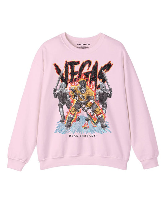 VEGAS HOCKEY CREWNECK SWEATSHIRT - PINK – Sweatshirt – Dead Threads Apparel