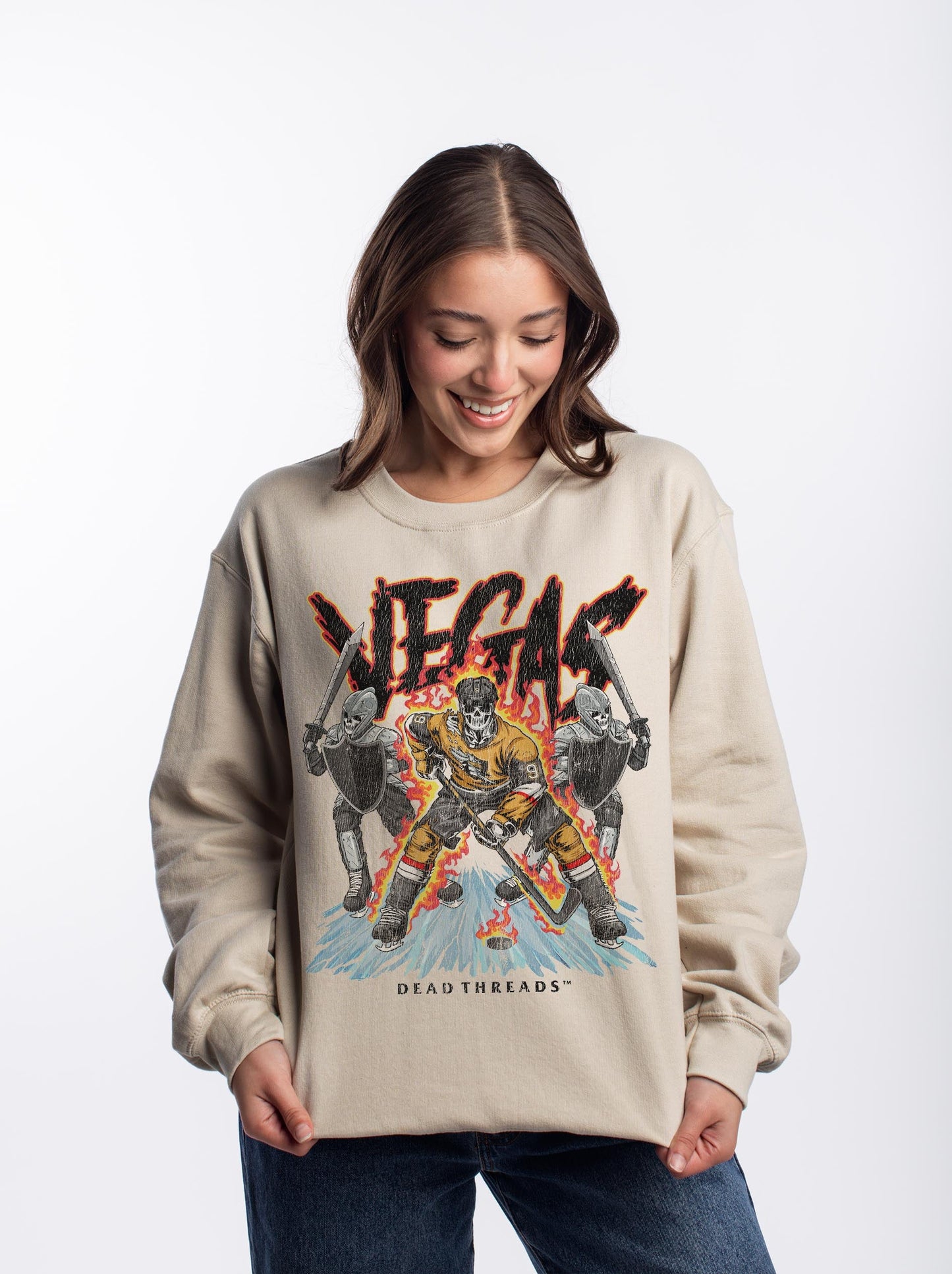 VEGAS HOCKEY CREWNECK SWEATSHIRT – Sweatshirt – Dead Threads Apparel