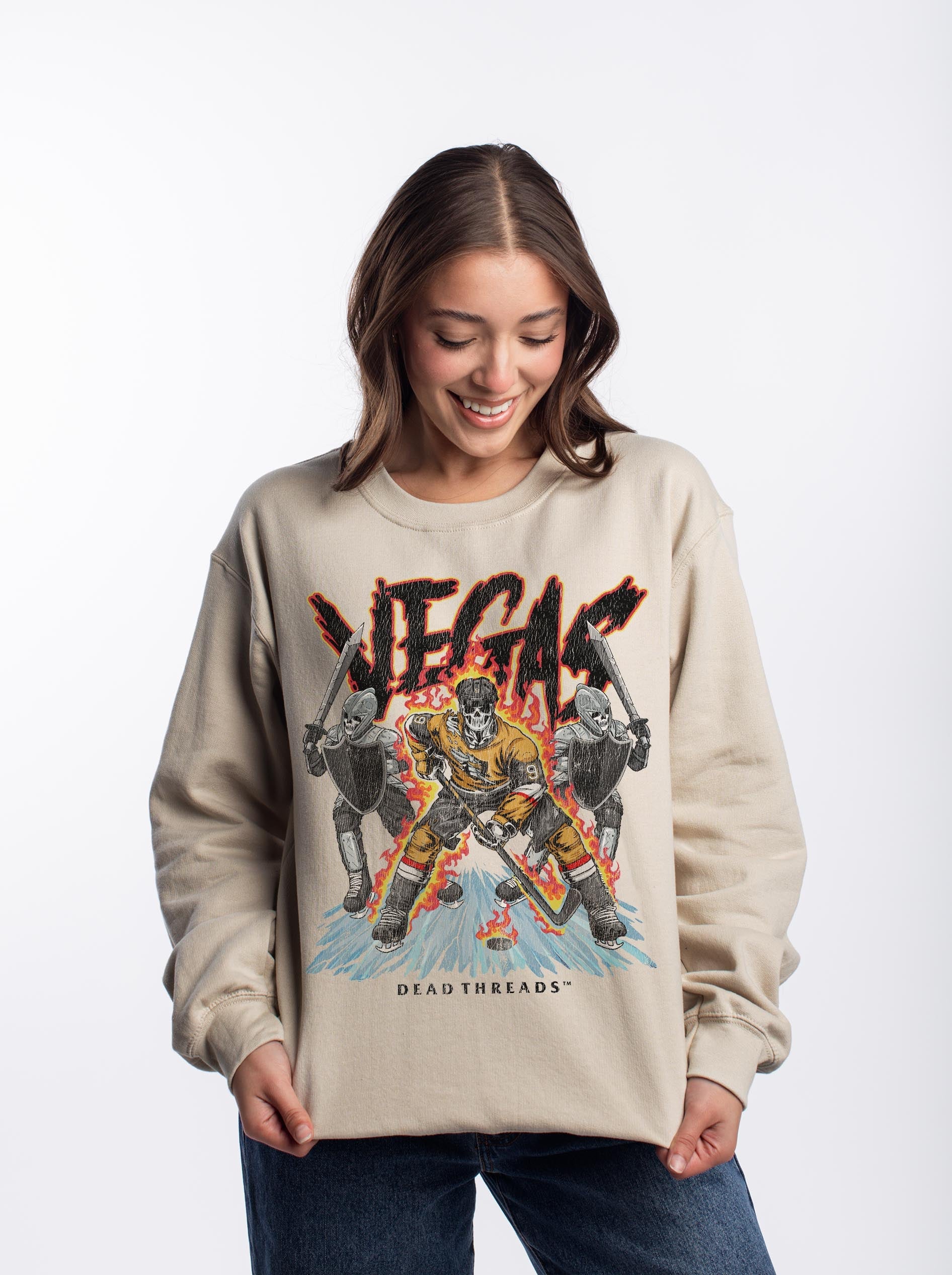 VEGAS HOCKEY CREWNECK SWEATSHIRT – Sweatshirt – Dead Threads Apparel