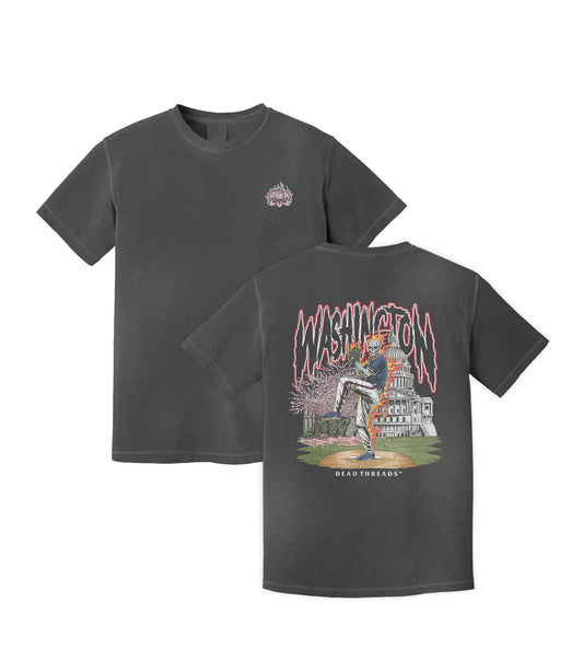 WASHINGTON BASEBALL - “3 SKULL” PREMIUM T - SHIRT – T-Shirt – Dead Threads Apparel