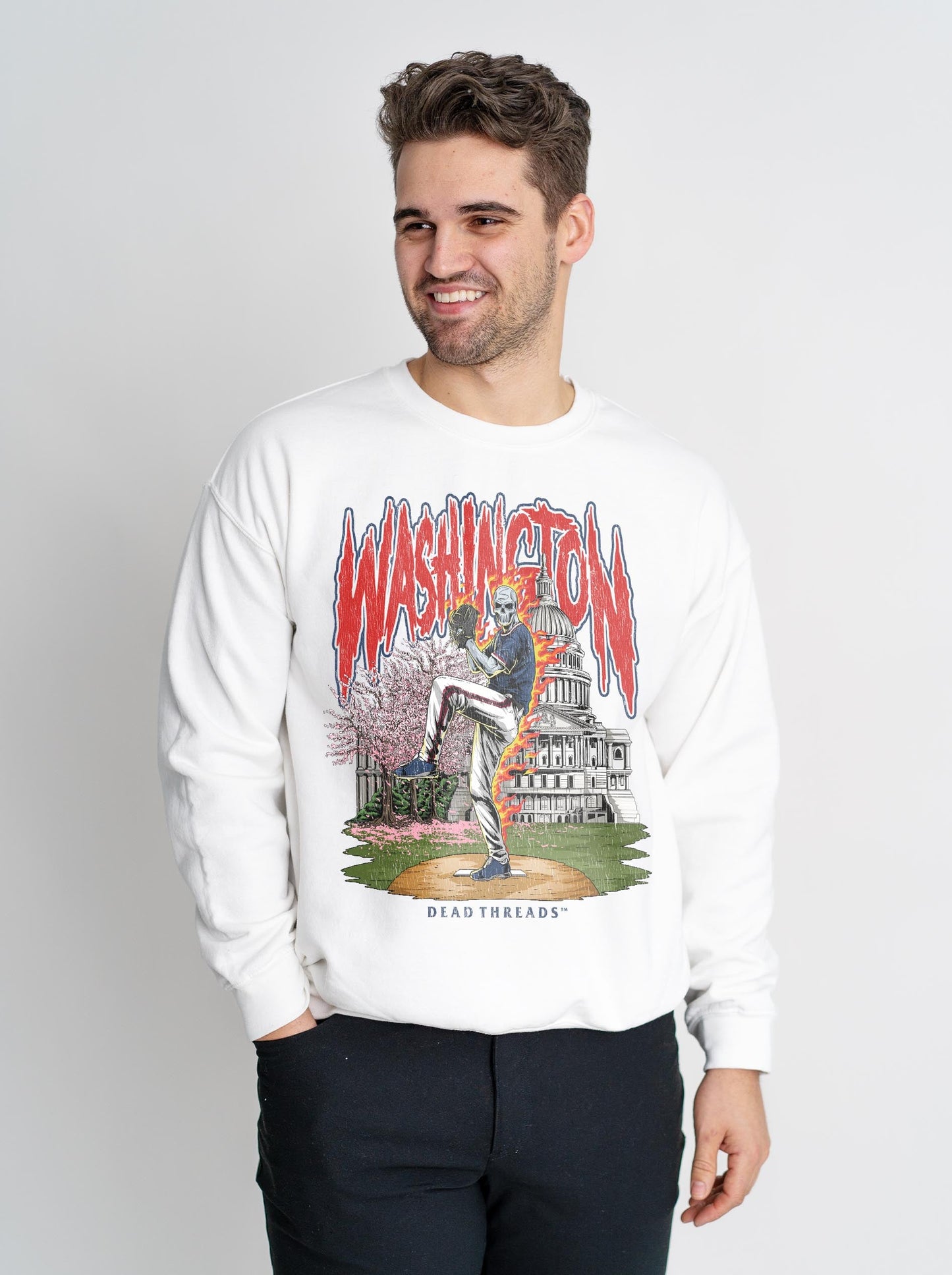 WASHINGTON BASEBALL CREWNECK SWEATSHIRT – Sweatshirt – Dead Threads Apparel
