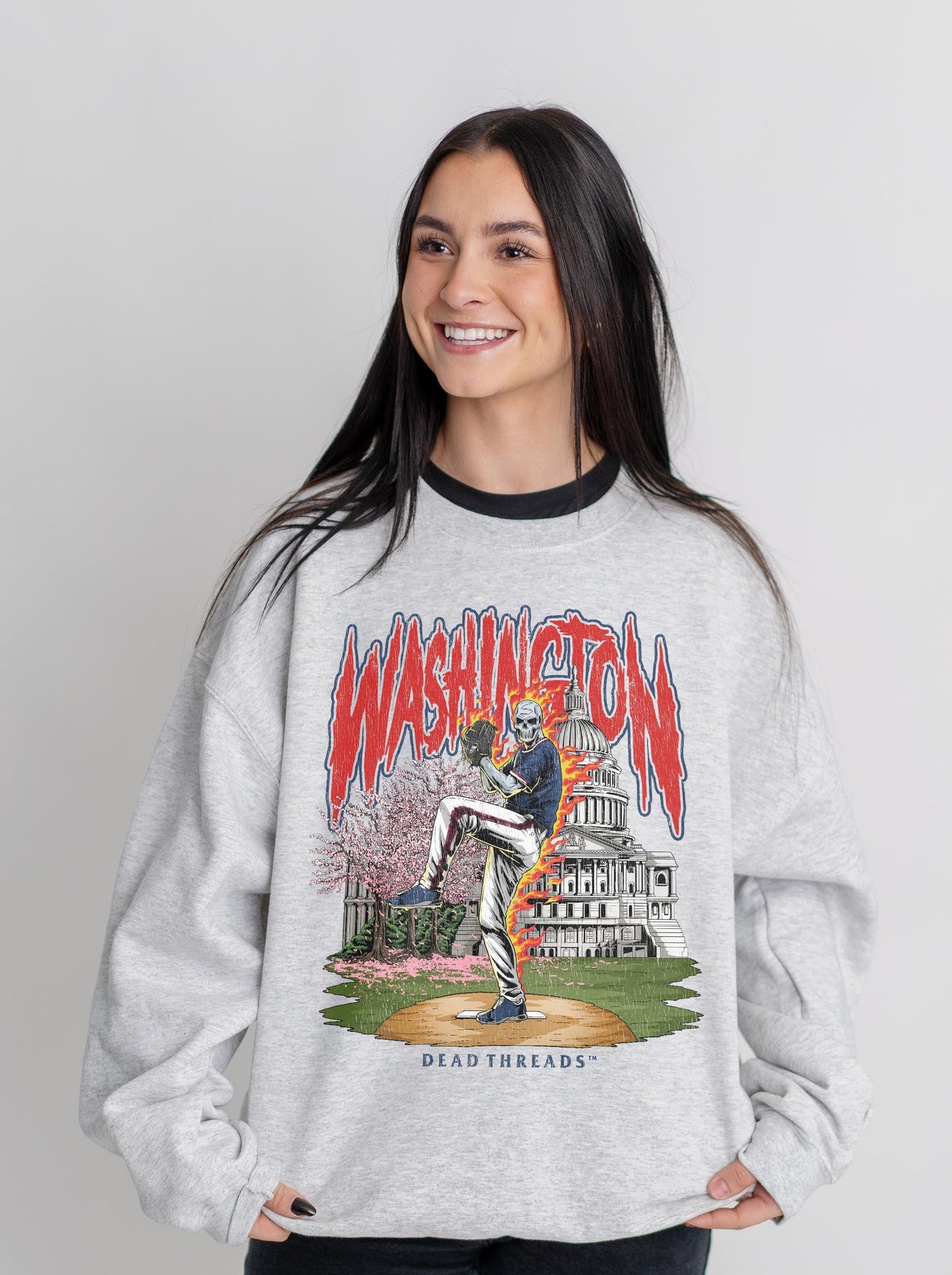 WASHINGTON BASEBALL CREWNECK SWEATSHIRT – Sweatshirt – Dead Threads Apparel