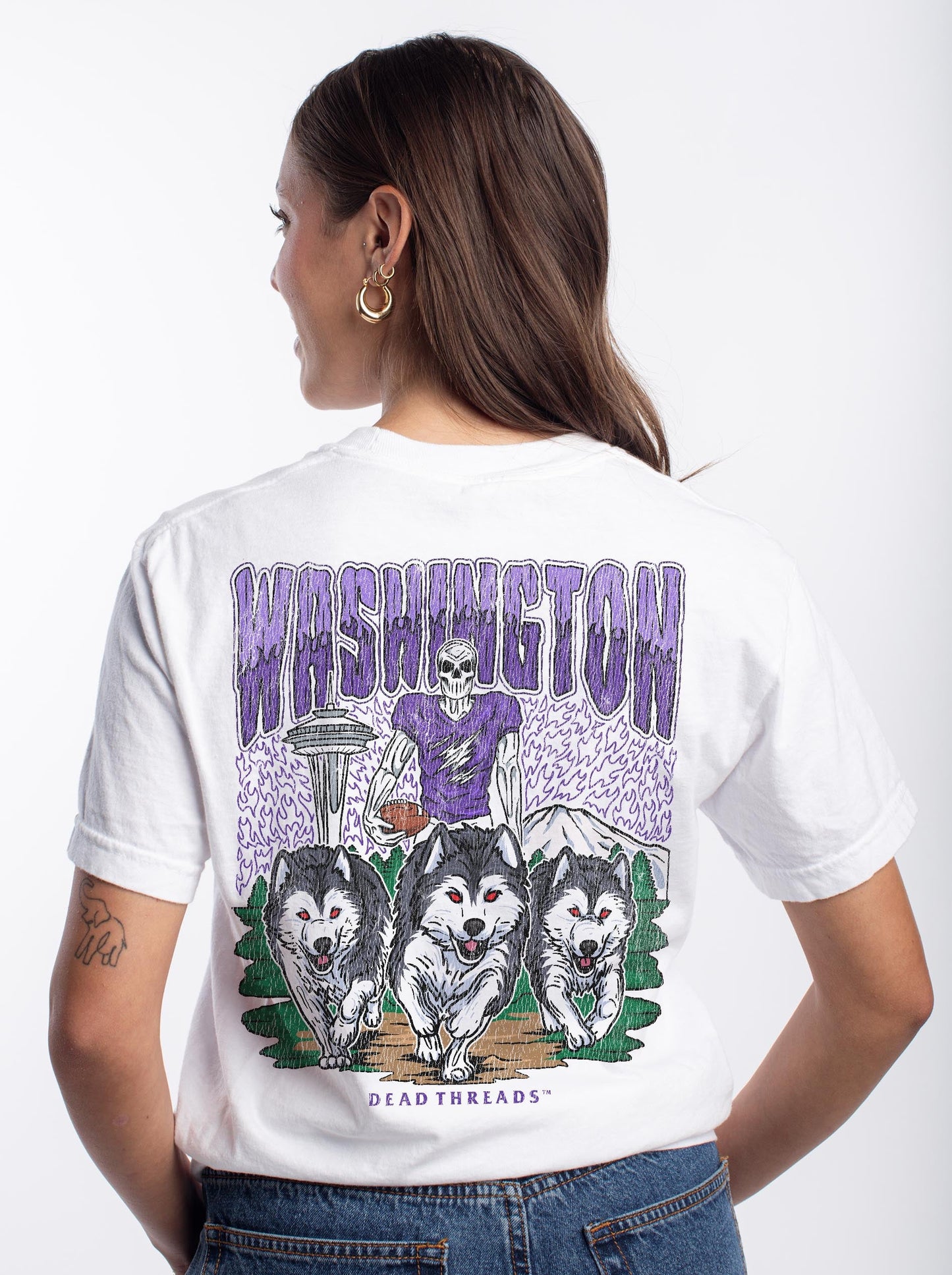 WASHINGTON FOOTBALL - “3 SKULL” PREMIUM T - SHIRT – T-Shirt – Dead Threads Apparel