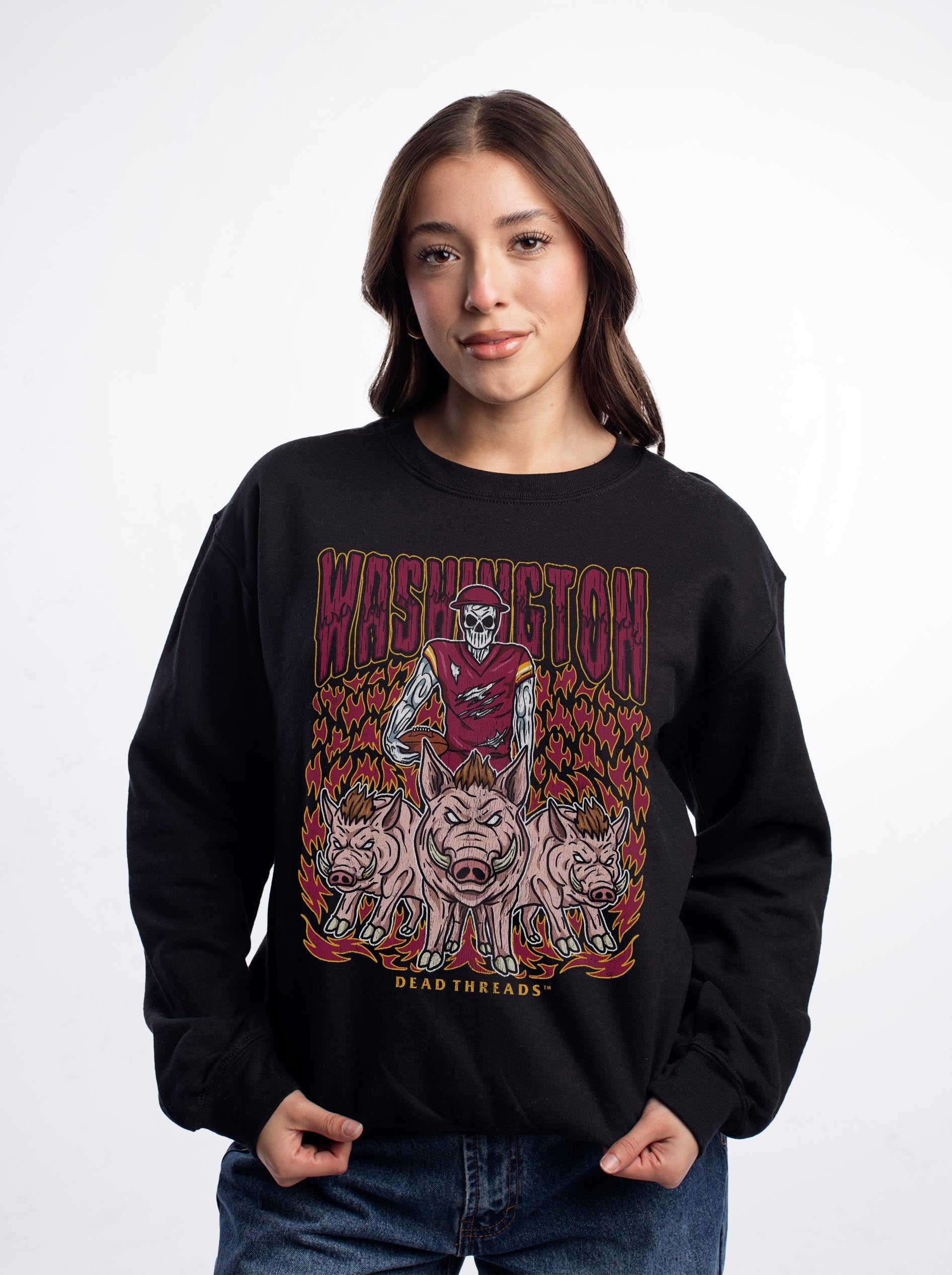 WASHINGTON FOOTBALL v1 CREWNECK SWEATSHIRT – Sweatshirt – Dead Threads Apparel