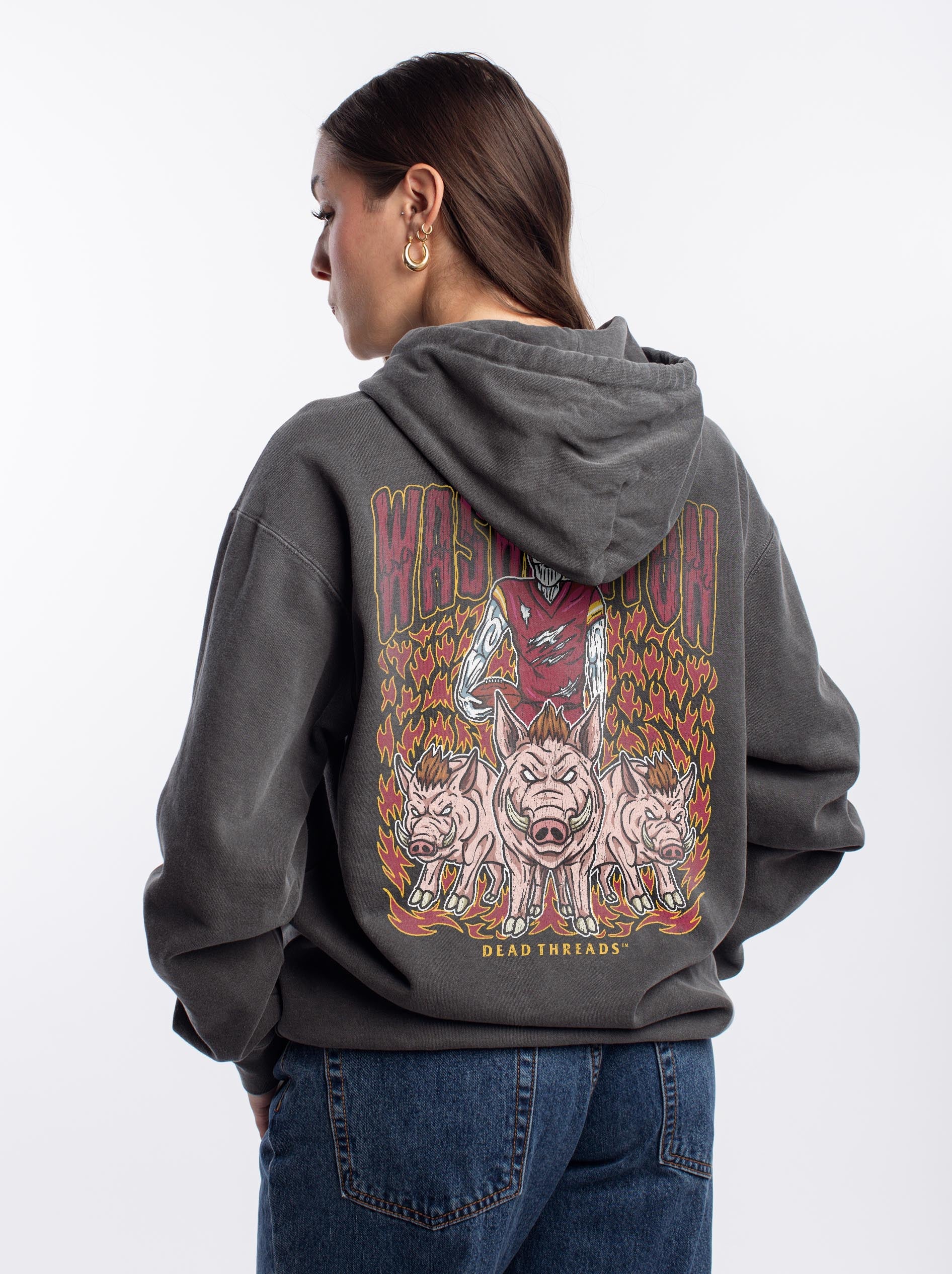 WASHINGTON FOOTBALL v1 - “DT ESSENTIAL" HOODIE – Hoodie – Dead Threads Apparel