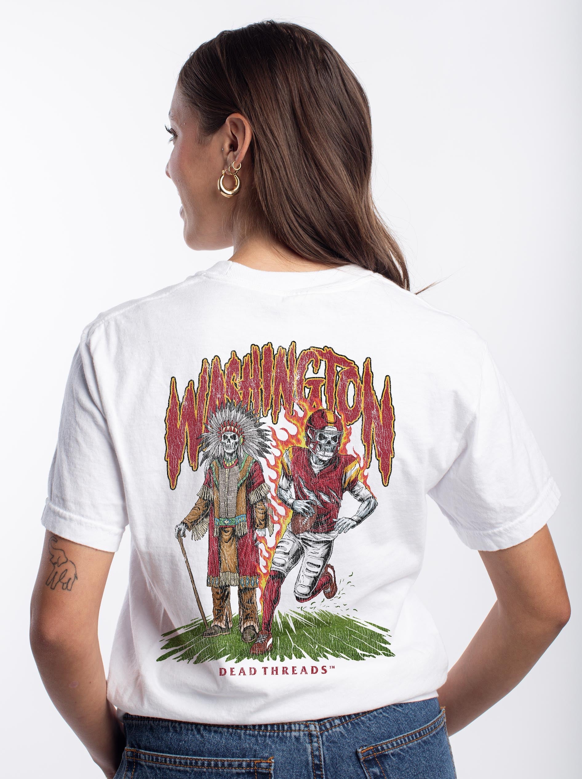 WASHINGTON FOOTBALL v3 - “3 SKULL” PREMIUM T - SHIRT – T-Shirt – Dead Threads Apparel