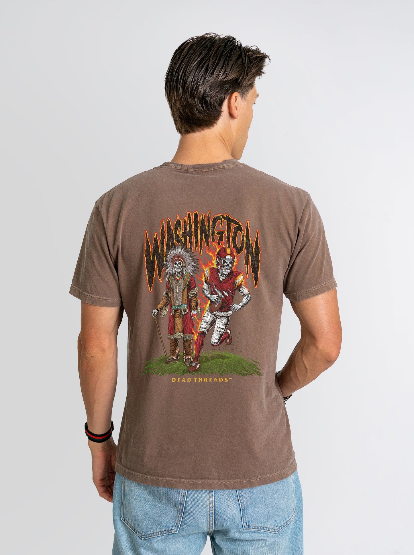 WASHINGTON FOOTBALL v3 - “3 SKULL” PREMIUM T - SHIRT – T-Shirt – Dead Threads Apparel