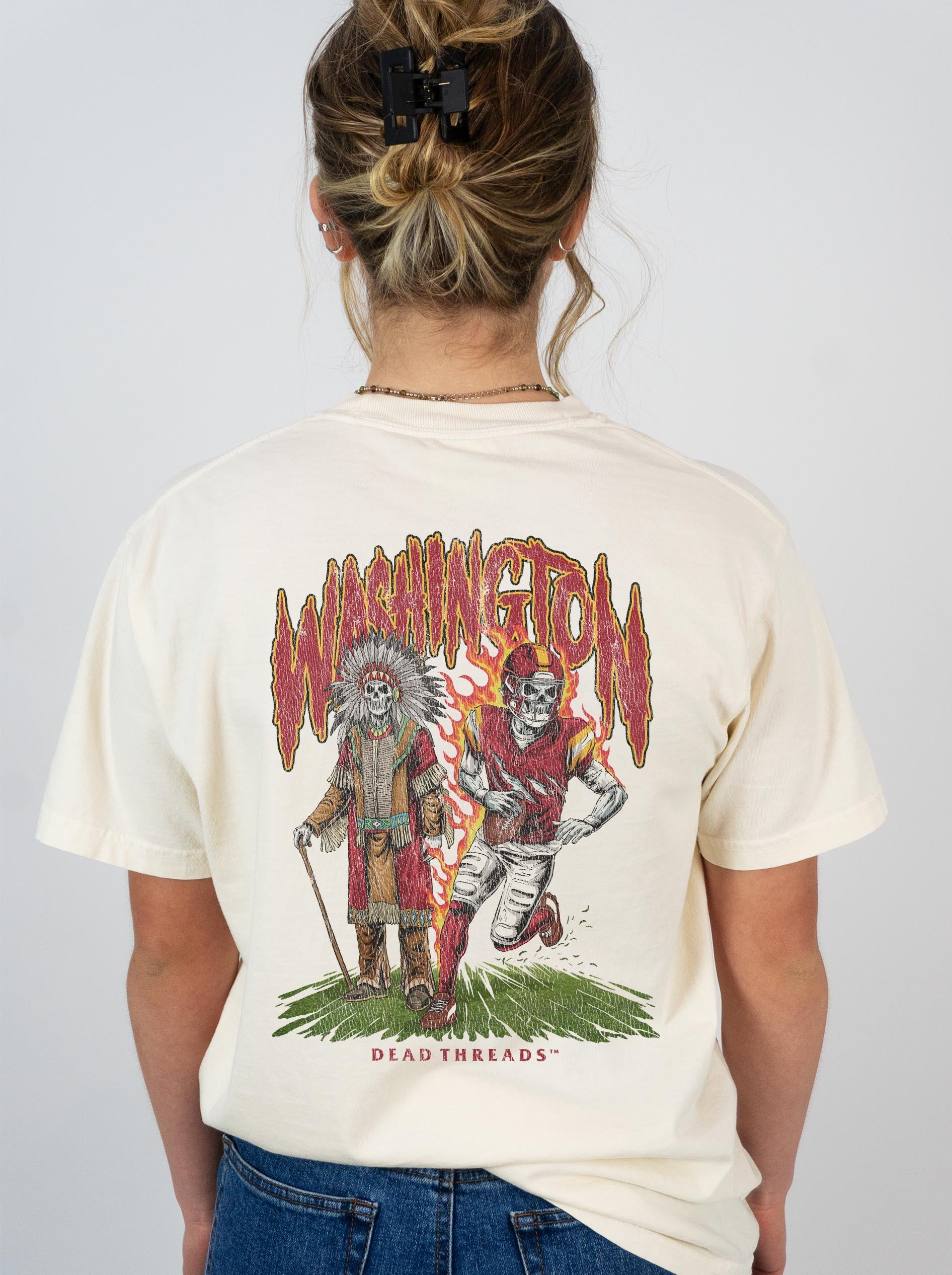 WASHINGTON FOOTBALL v3 - “3 SKULL” PREMIUM T - SHIRT – T-Shirt – Dead Threads Apparel