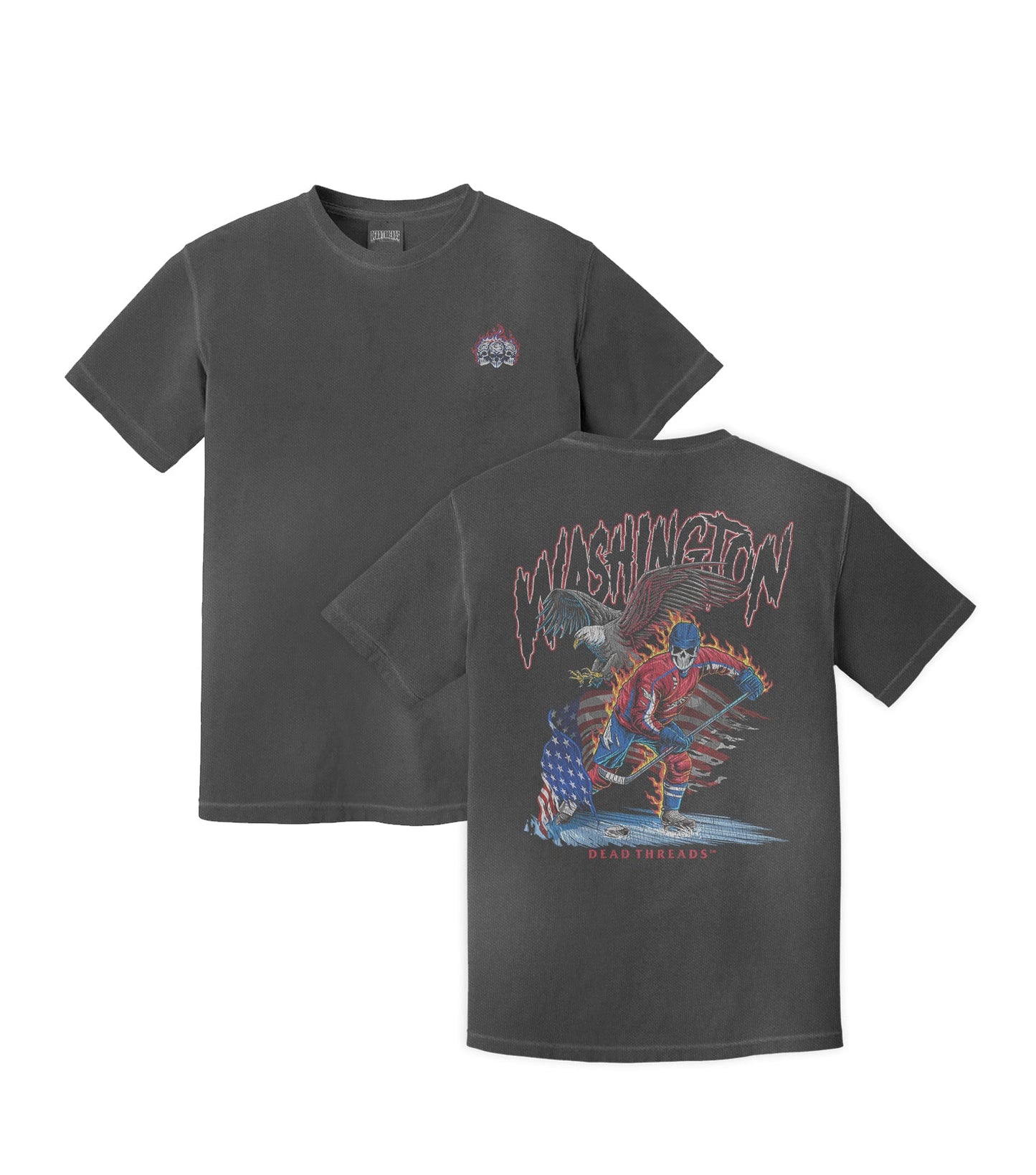 WASHINGTON HOCKEY - “3 SKULL” PREMIUM T - SHIRT – T-Shirt – Dead Threads Apparel