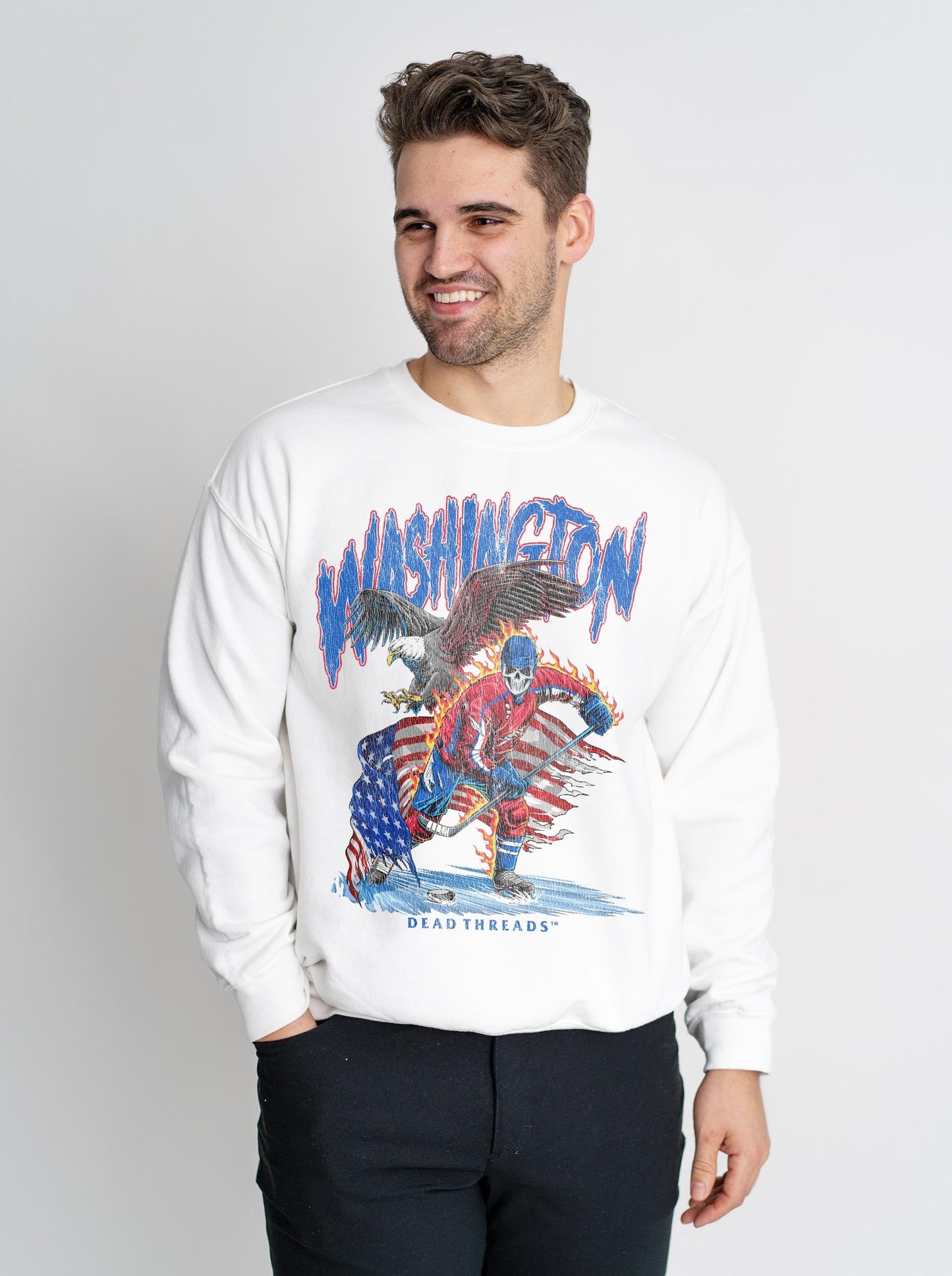 WASHINGTON HOCKEY CREWNECK SWEATSHIRT – Sweatshirt – Dead Threads Apparel