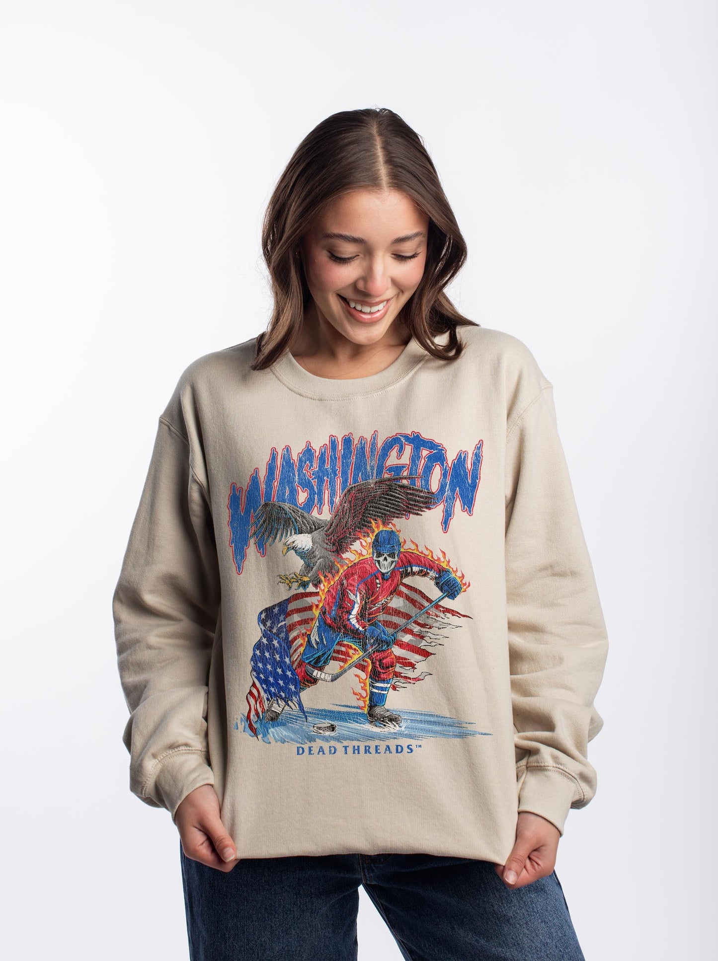 WASHINGTON HOCKEY CREWNECK SWEATSHIRT – Sweatshirt – Dead Threads Apparel