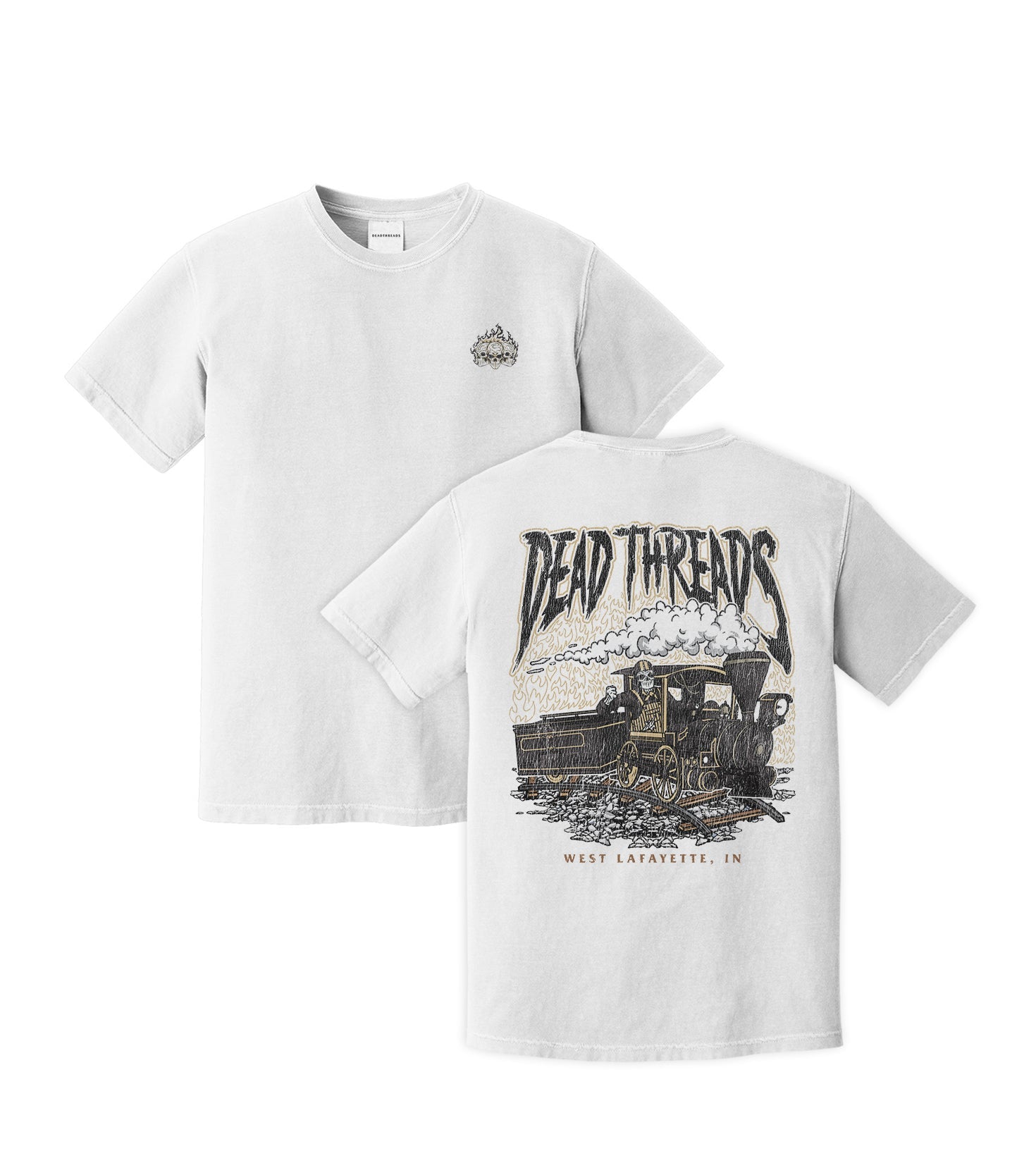 WEST LAFAYETTE - “3 SKULL” PREMIUM T - SHIRT – T-Shirt – Dead Threads Apparel