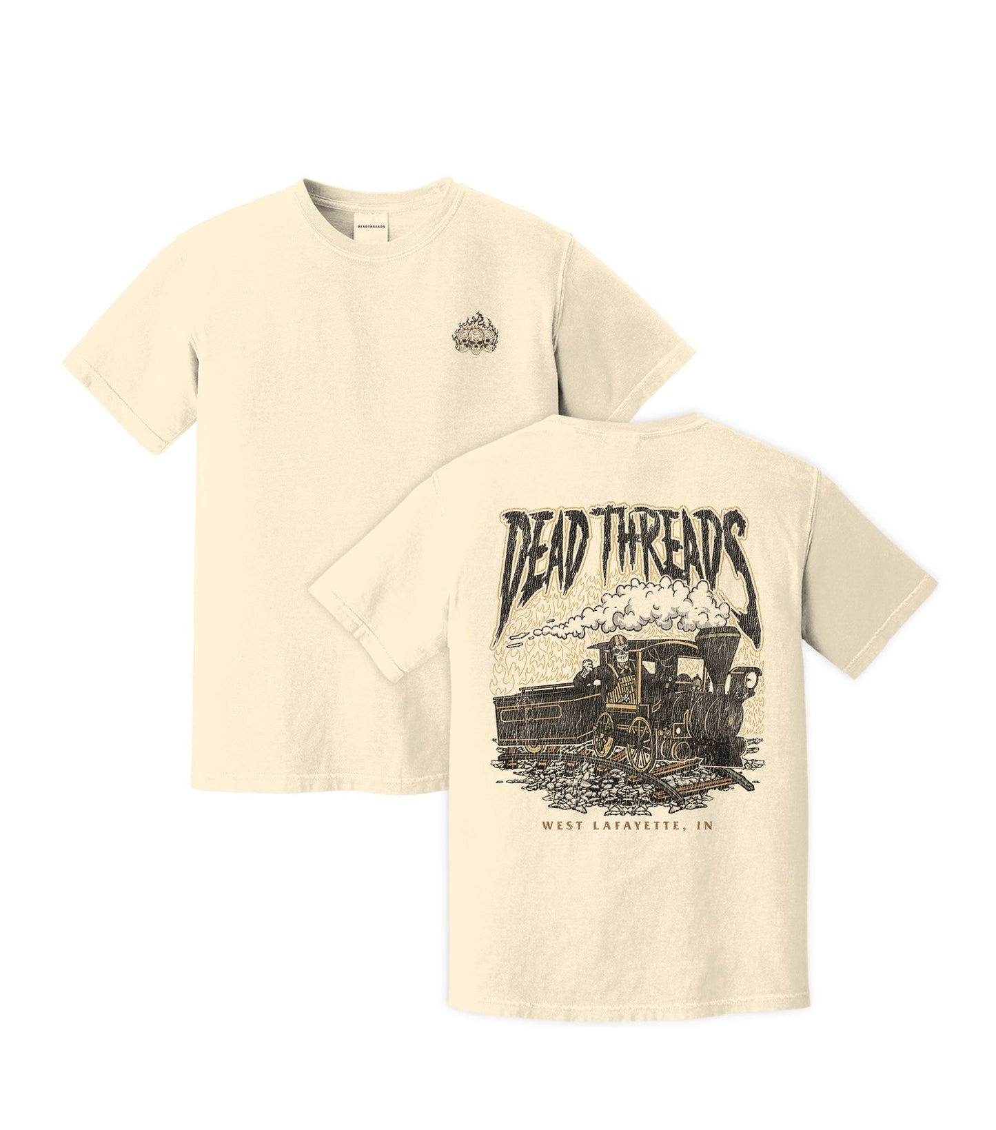 WEST LAFAYETTE - “3 SKULL” PREMIUM T - SHIRT – T-Shirt – Dead Threads Apparel