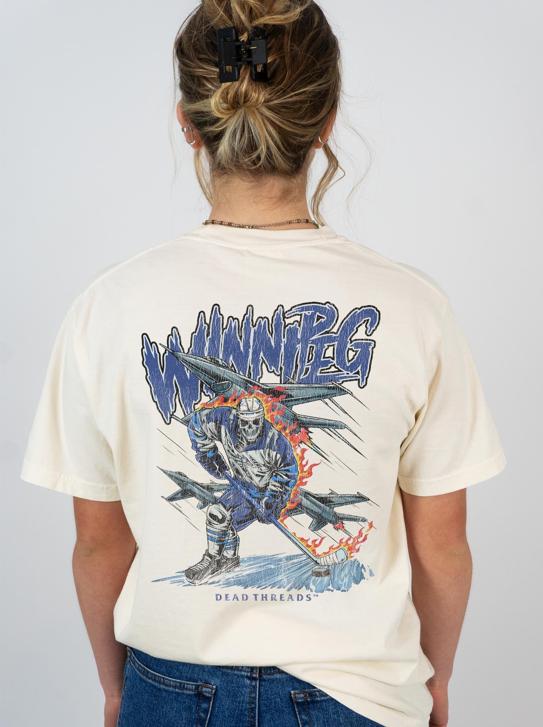 WINNIPEG HOCKEY - “3 SKULL” PREMIUM T - SHIRT – T-Shirt – Dead Threads Apparel