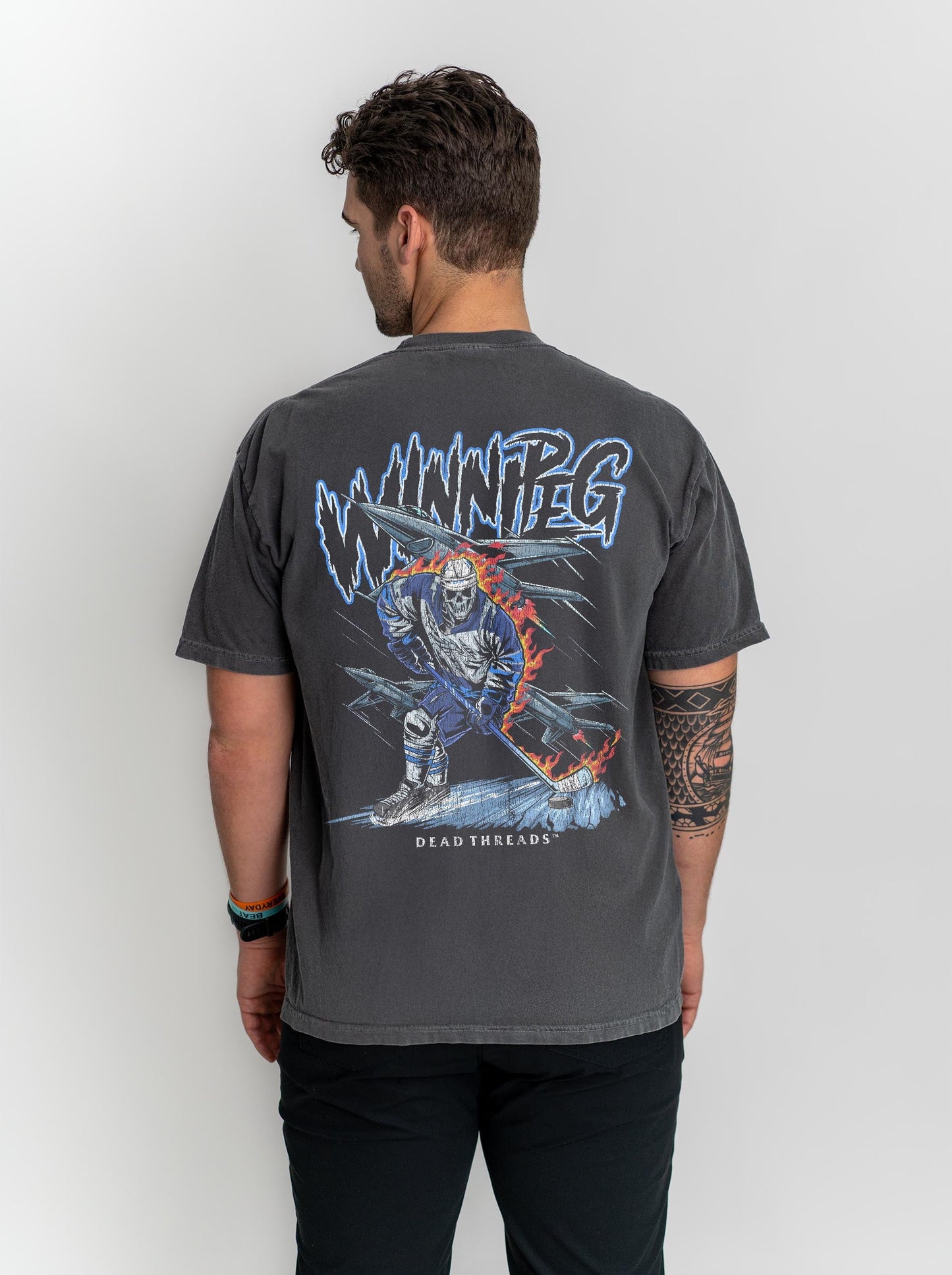 WINNIPEG HOCKEY - “3 SKULL” PREMIUM T - SHIRT – T-Shirt – Dead Threads Apparel