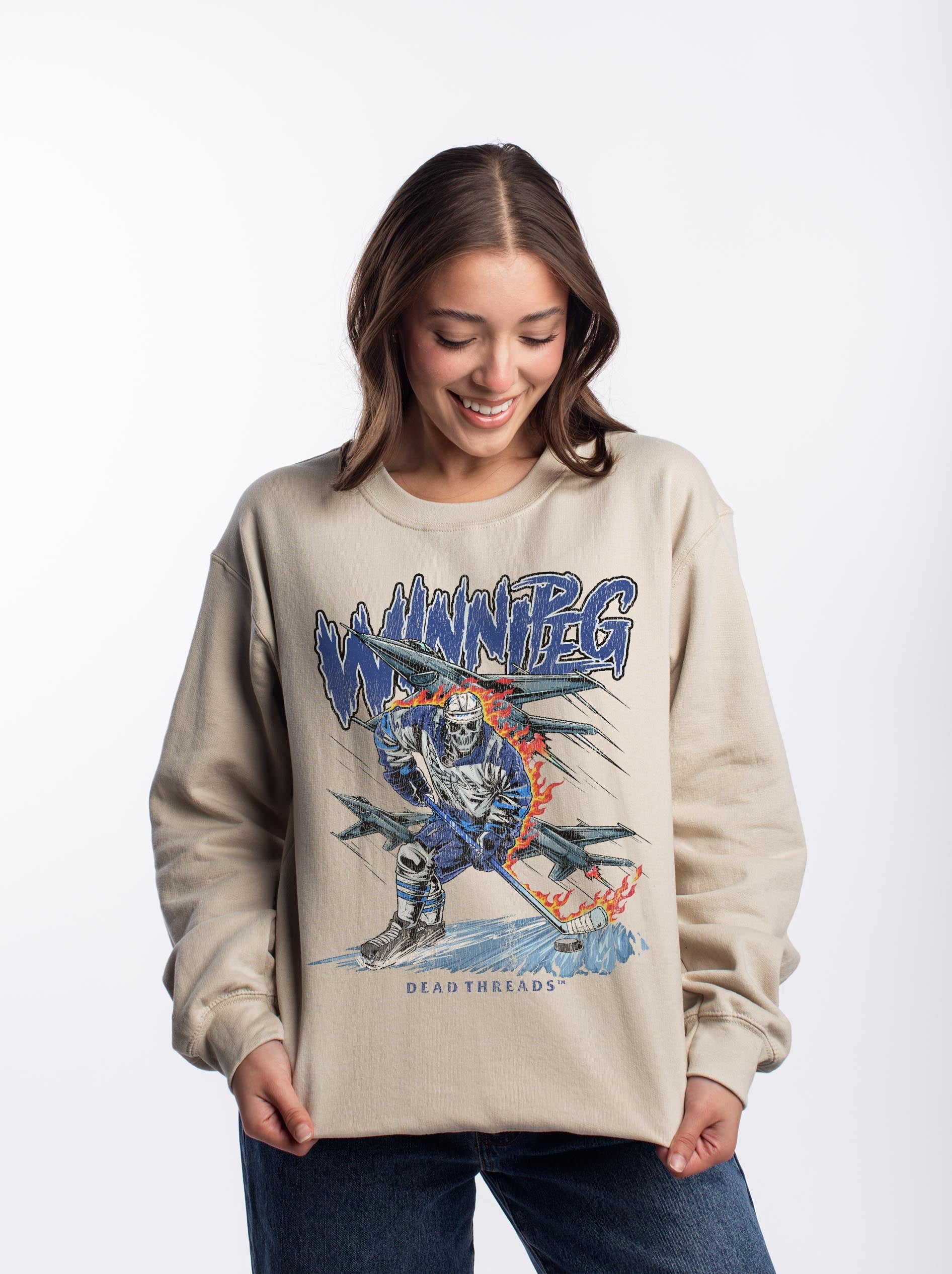 WINNIPEG HOCKEY CREWNECK SWEATSHIRT – Sweatshirt – Dead Threads Apparel