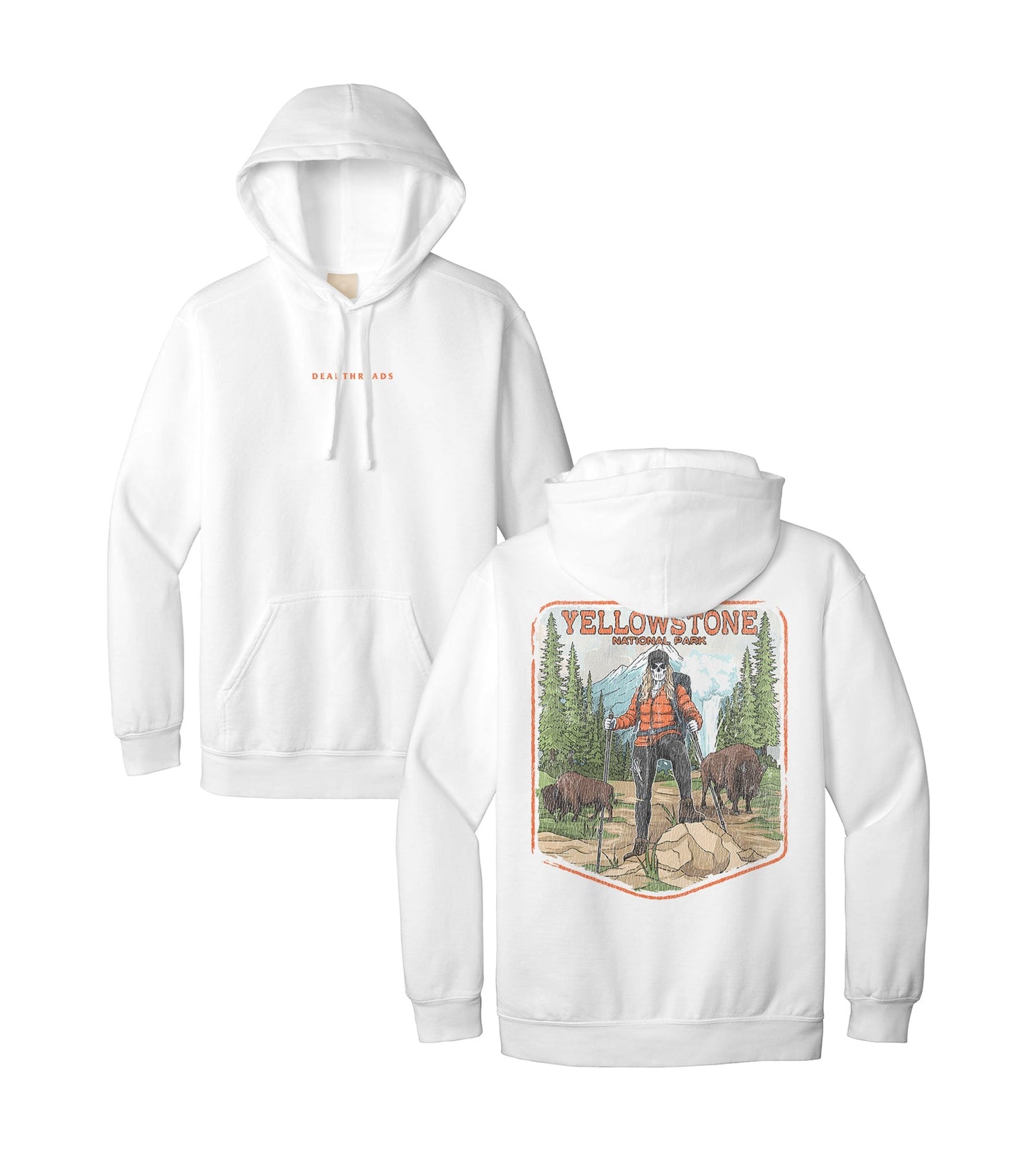 YELLOWSTONE NATIONAL PARK (FEMALE) - “DT ESSENTIAL" HOODIE – Hoodie – Dead Threads Apparel