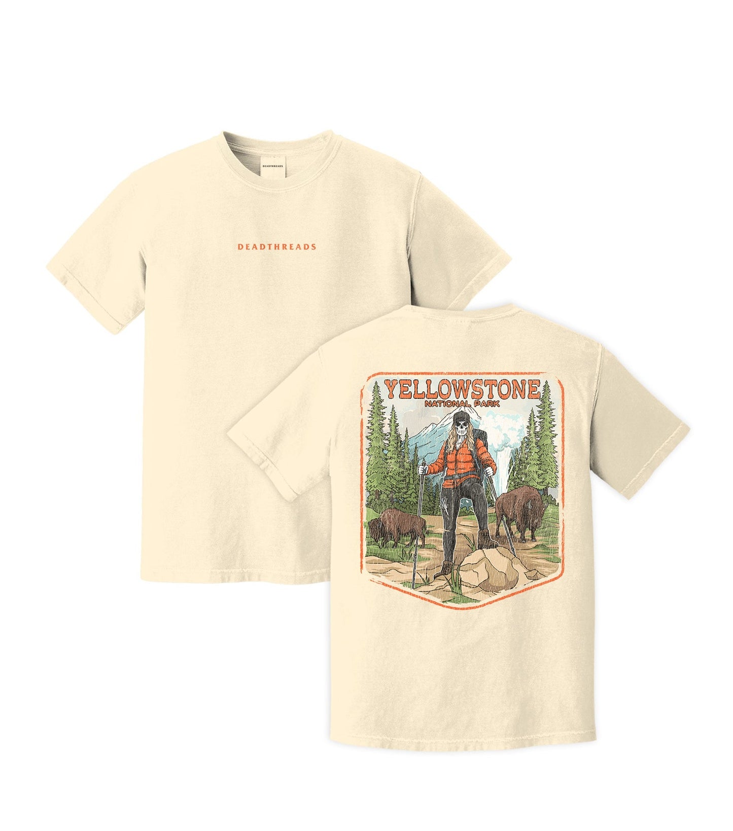 YELLOWSTONE NATIONAL PARK (FEMALE) - “DT ESSENTIAL" PREMIUM T - SHIRT – T-Shirt – Dead Threads Apparel