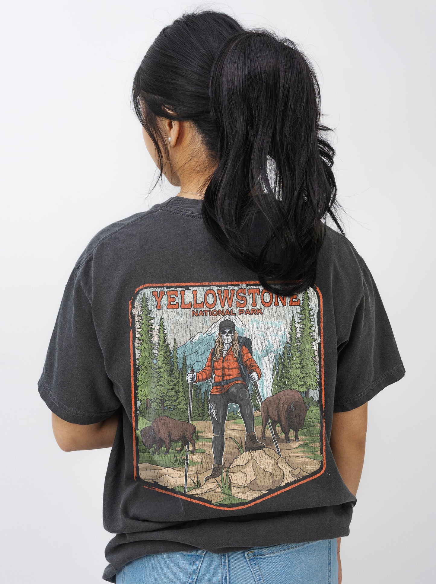 YELLOWSTONE NATIONAL PARK (FEMALE) - “DT ESSENTIAL" PREMIUM T - SHIRT – T-Shirt – Dead Threads Apparel